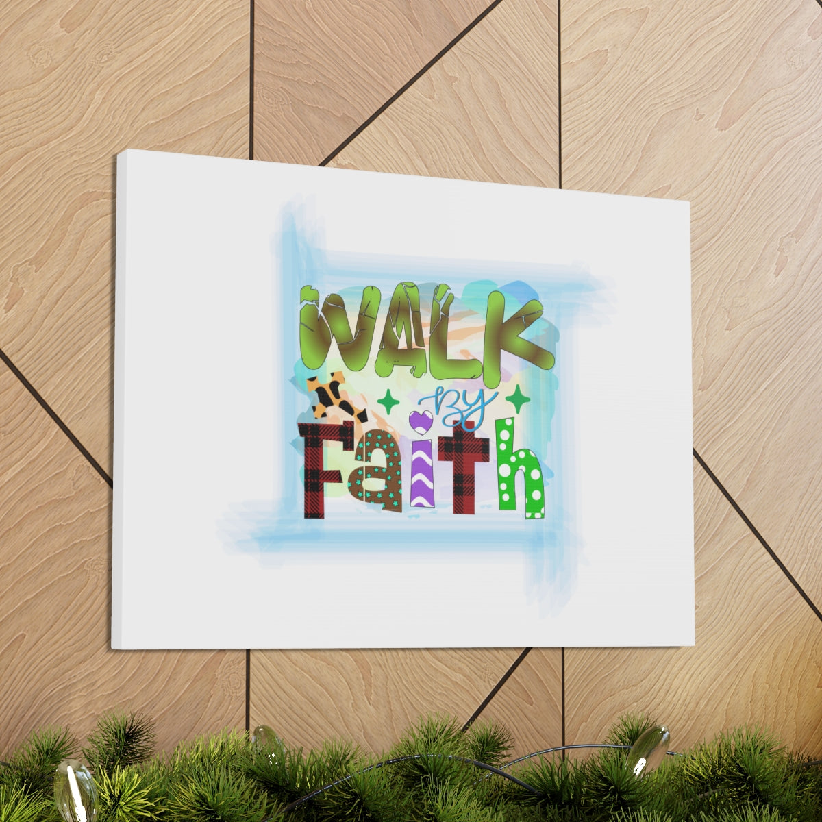 Scripture Walls Walk By Faith 1 John 5:4 Christian Wall Art Bible Verse Print Ready to Hang Unframed-Express Your Love Gifts
