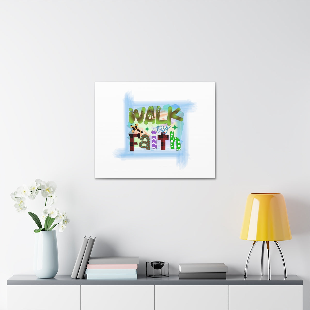 Scripture Walls Walk By Faith 1 John 5:4 Christian Wall Art Bible Verse Print Ready to Hang Unframed-Express Your Love Gifts