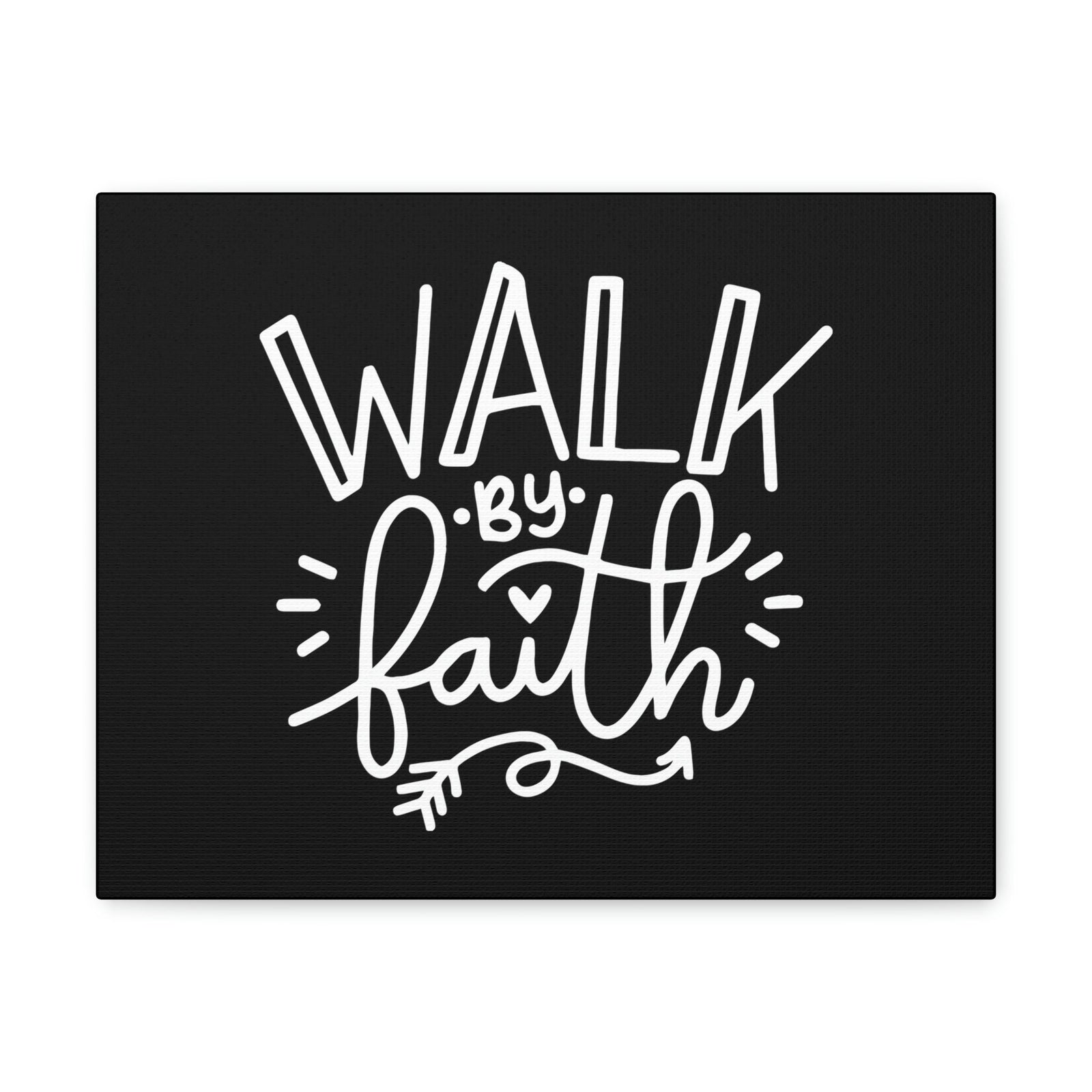 Scripture Walls Walk By Faith 2 Corinthians 5:7 Arrow Outlined Christian Wall Art Bible Verse Print Ready to Hang Unframed-Express Your Love Gifts