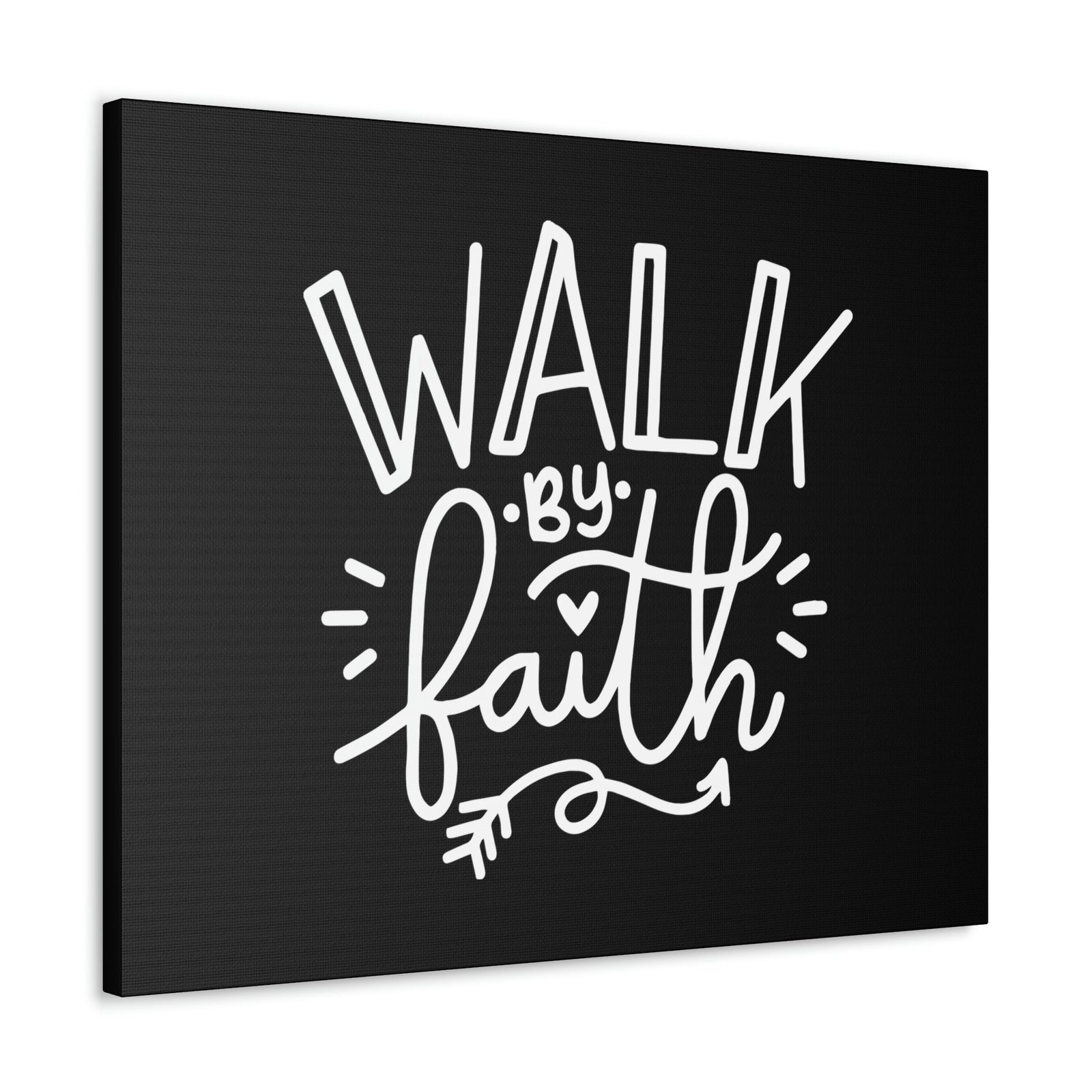 Scripture Walls Walk By Faith 2 Corinthians 5:7 Arrow Outlined Christian Wall Art Bible Verse Print Ready to Hang Unframed-Express Your Love Gifts