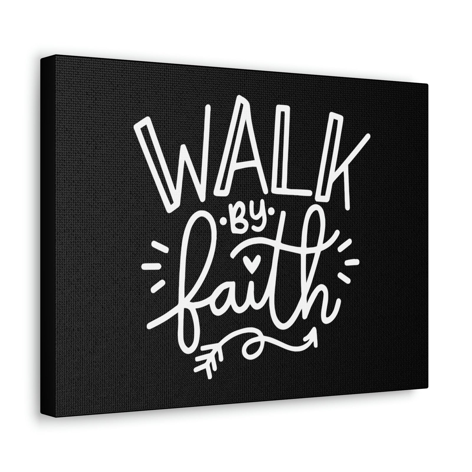 Scripture Walls Walk By Faith 2 Corinthians 5:7 Arrow Outlined Christian Wall Art Bible Verse Print Ready to Hang Unframed-Express Your Love Gifts