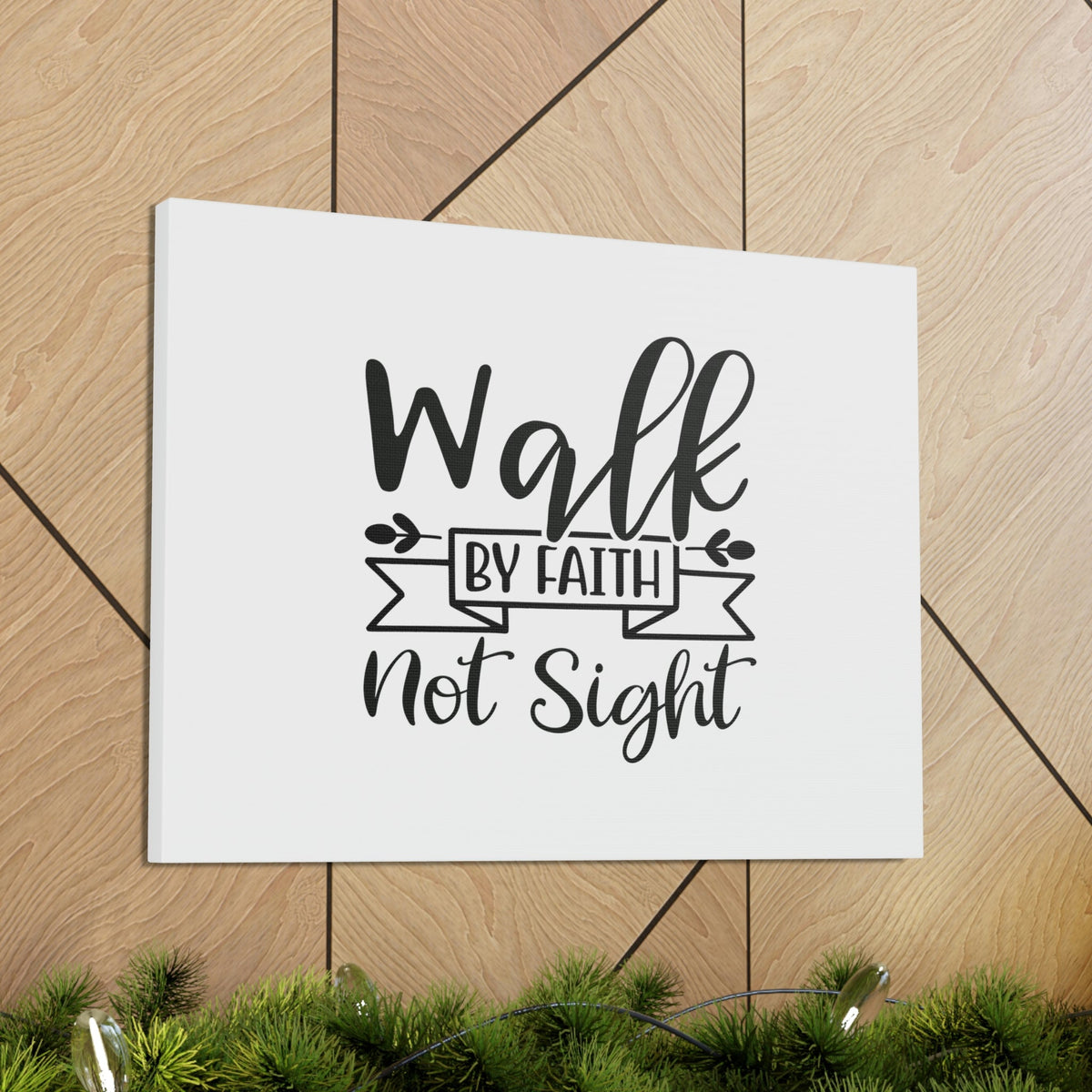 Scripture Walls Walk By Faith 2 Corinthians 5:7 Banner Christian Wall Art Bible Verse Print Ready to Hang Unframed-Express Your Love Gifts