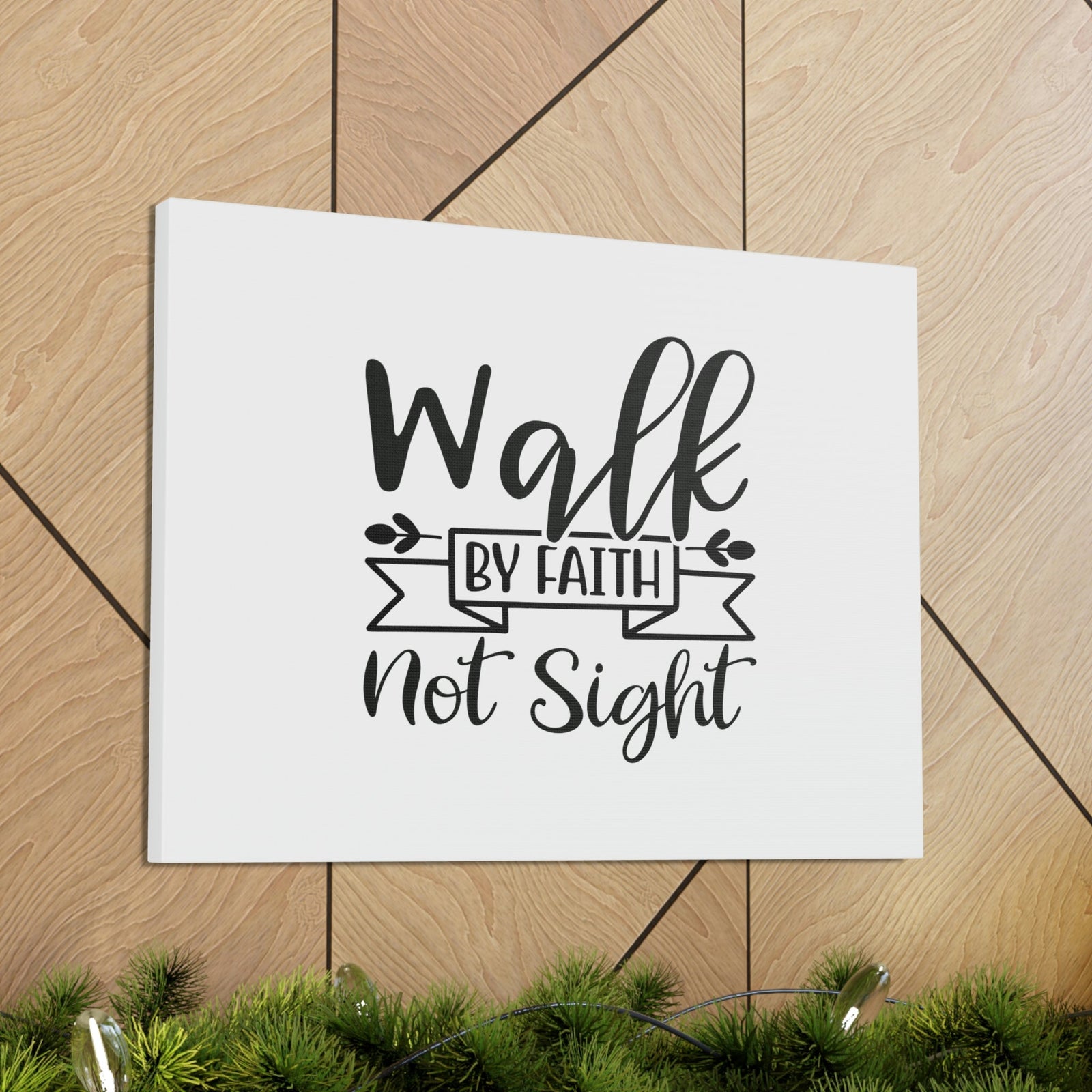 Scripture Walls Walk By Faith 2 Corinthians 5:7 Banner Christian Wall Art Bible Verse Print Ready to Hang Unframed-Express Your Love Gifts