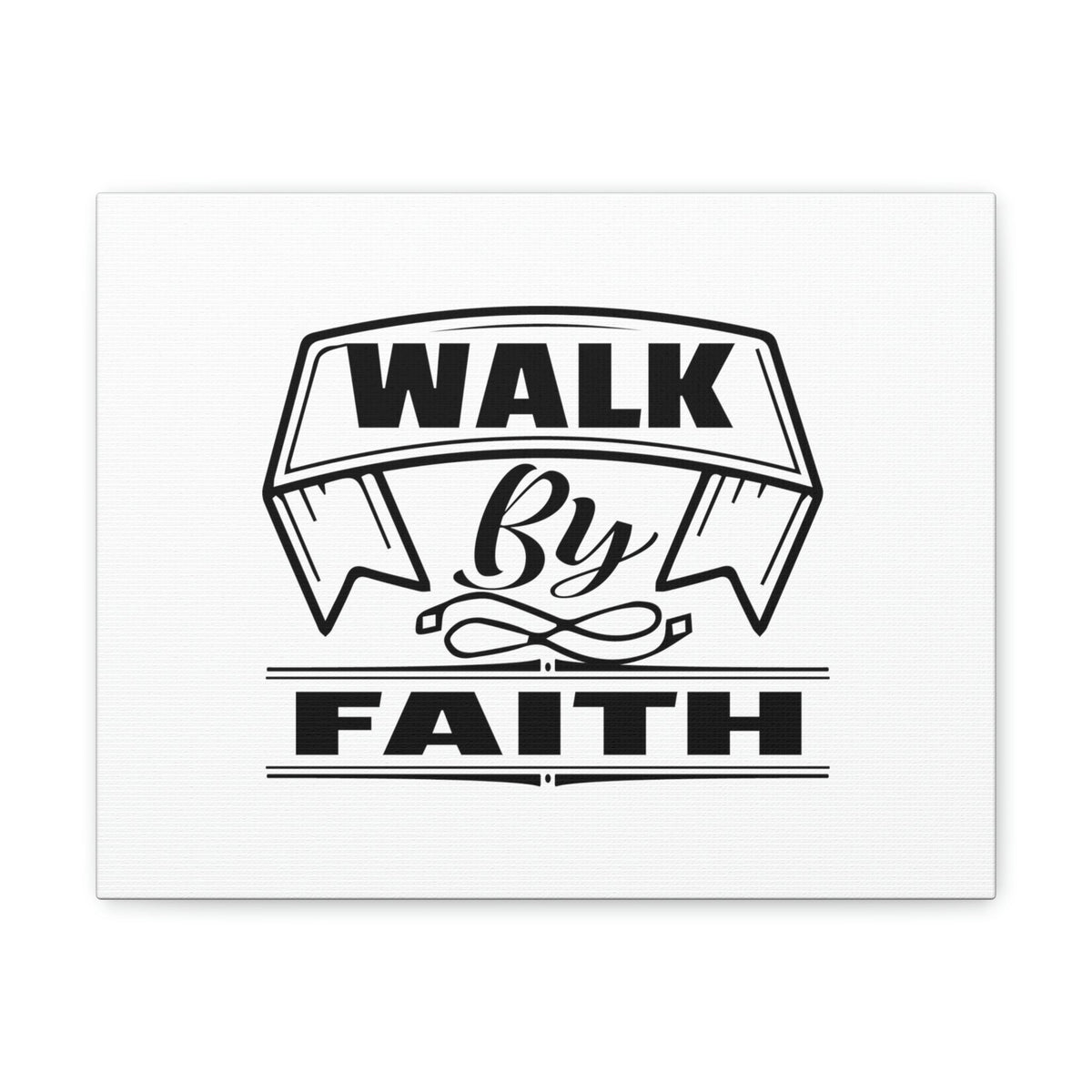 Scripture Walls Walk By Faith 2 Corinthians 5:7 Banner Ornamental Christian Wall Art Bible Verse Print Ready to Hang Unframed-Express Your Love Gifts