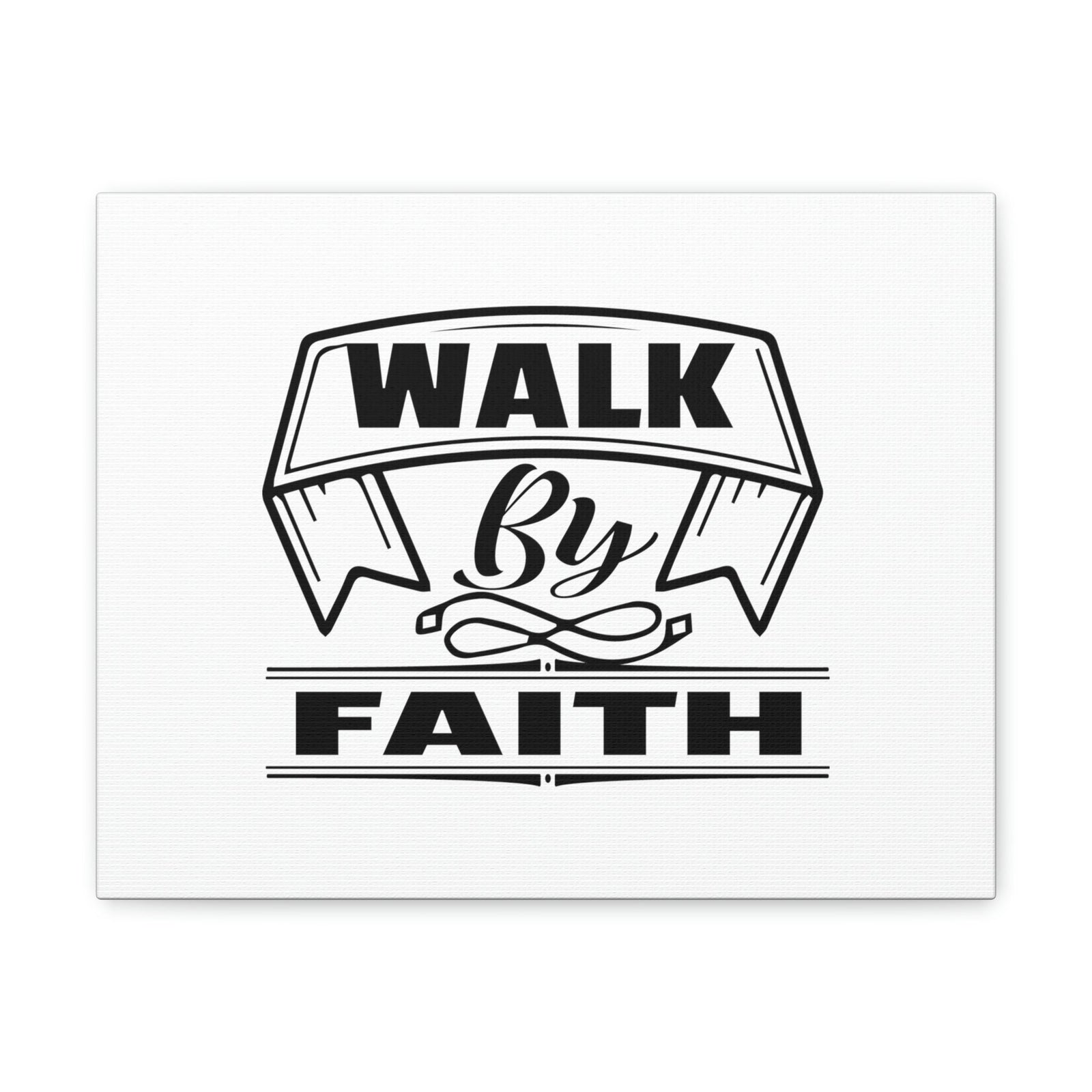Scripture Walls Walk By Faith 2 Corinthians 5:7 Banner Ornamental Christian Wall Art Bible Verse Print Ready to Hang Unframed-Express Your Love Gifts