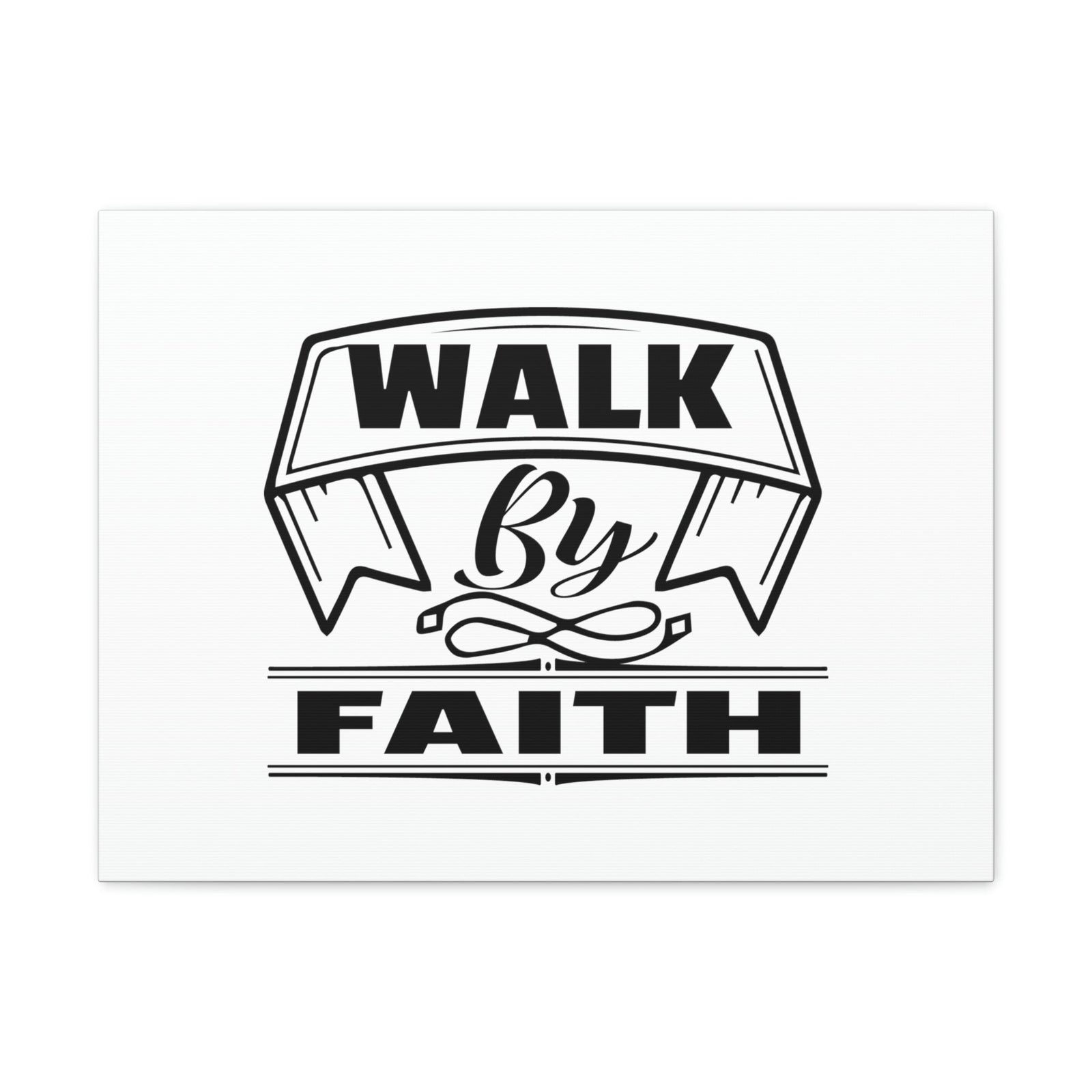 Scripture Walls Walk By Faith 2 Corinthians 5:7 Banner Ornamental Christian Wall Art Bible Verse Print Ready to Hang Unframed-Express Your Love Gifts
