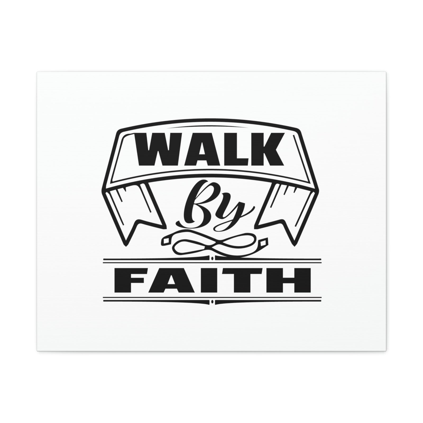 Scripture Walls Walk By Faith 2 Corinthians 5:7 Banner Ornamental Christian Wall Art Bible Verse Print Ready to Hang Unframed-Express Your Love Gifts