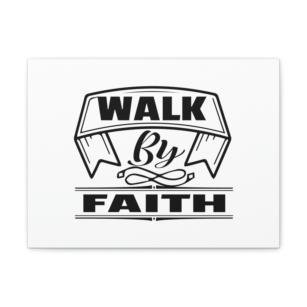 Scripture Walls Walk By Faith 2 Corinthians 5:7 Banner Ornamental Christian Wall Art Bible Verse Print Ready to Hang Unframed-Express Your Love Gifts