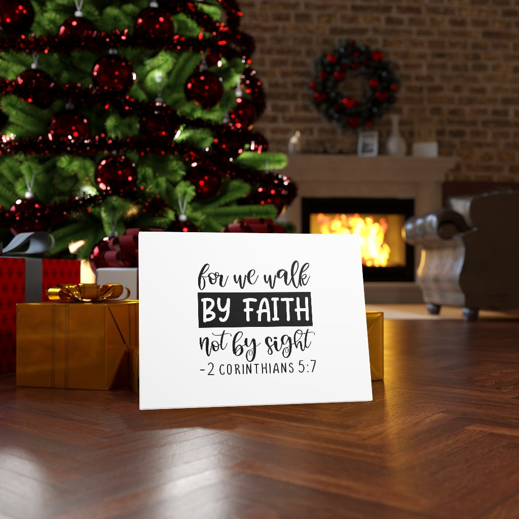 Scripture Walls Walk By Faith 2 Corinthians 5:7 Bible Verse Canvas Christian Wall Art Ready to Hang Unframed-Express Your Love Gifts