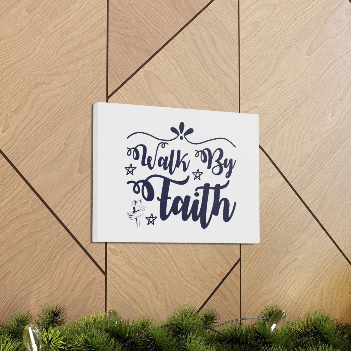 Scripture Walls Walk By Faith 2 Corinthians 5:7 Christian Wall Art Bible Verse Print Ready to Hang Unframed-Express Your Love Gifts