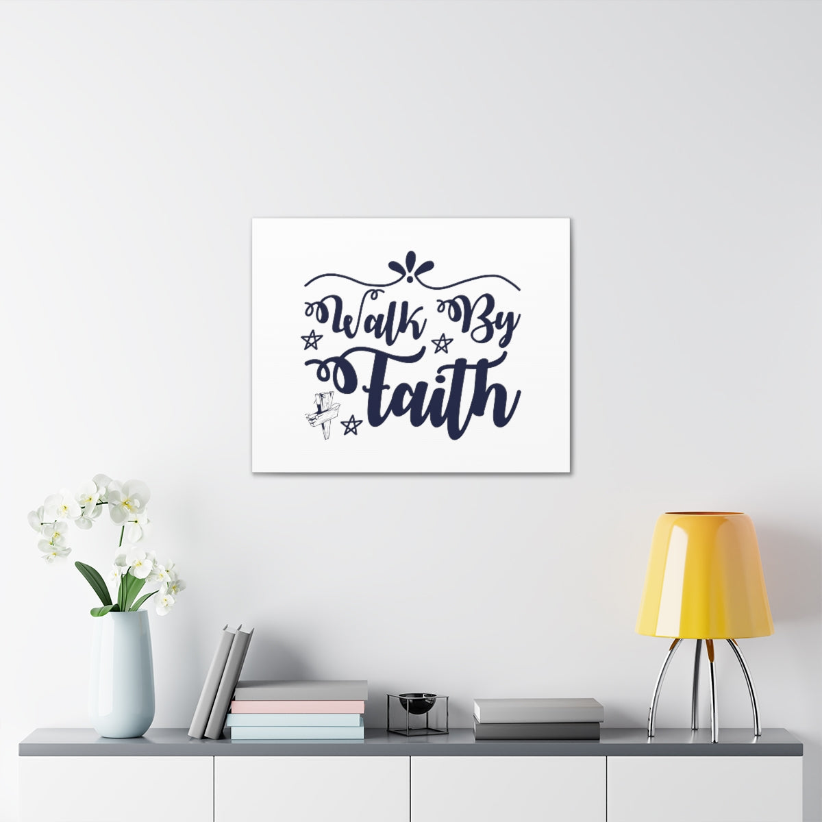 Scripture Walls Walk By Faith 2 Corinthians 5:7 Christian Wall Art Bible Verse Print Ready to Hang Unframed-Express Your Love Gifts