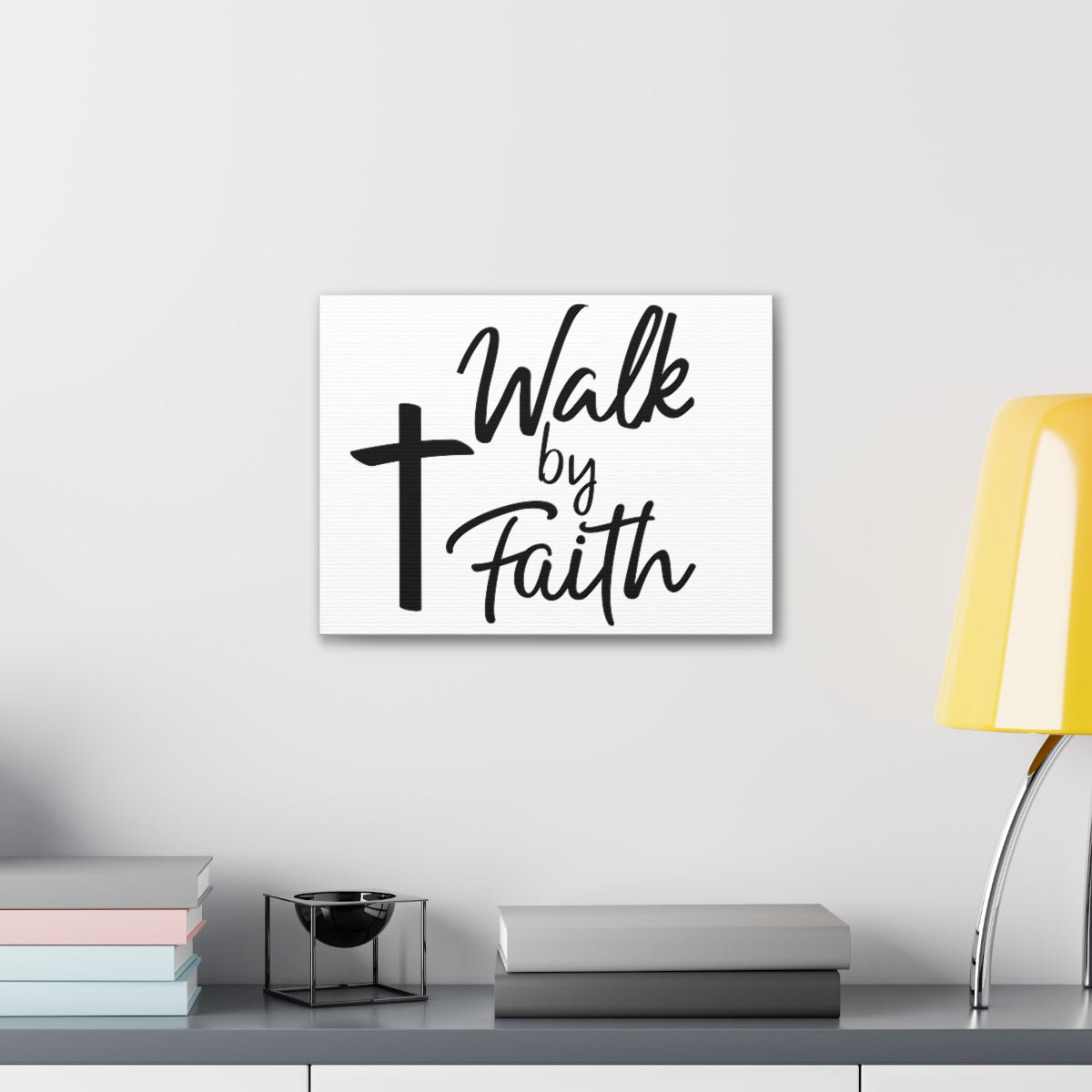 Scripture Walls Walk By Faith 2 Corinthians 5:7 Plain Christian Wall Art Print Ready to Hang Unframed-Express Your Love Gifts