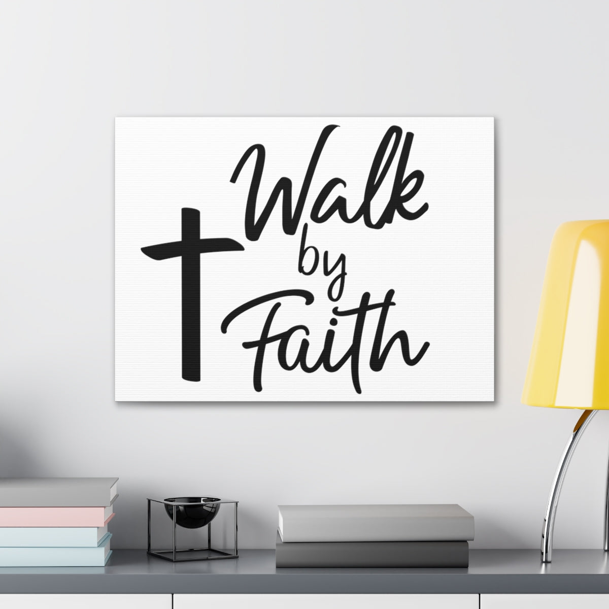 Scripture Walls Walk By Faith 2 Corinthians 5:7 Plain Christian Wall Art Print Ready to Hang Unframed-Express Your Love Gifts