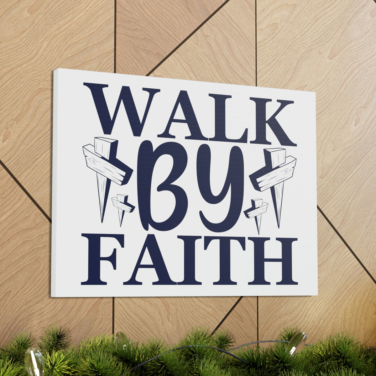 Scripture Walls Walk By Faith 2 Corinthians 5:7 Christian Wall Art Print Ready to Hang Unframed-Express Your Love Gifts