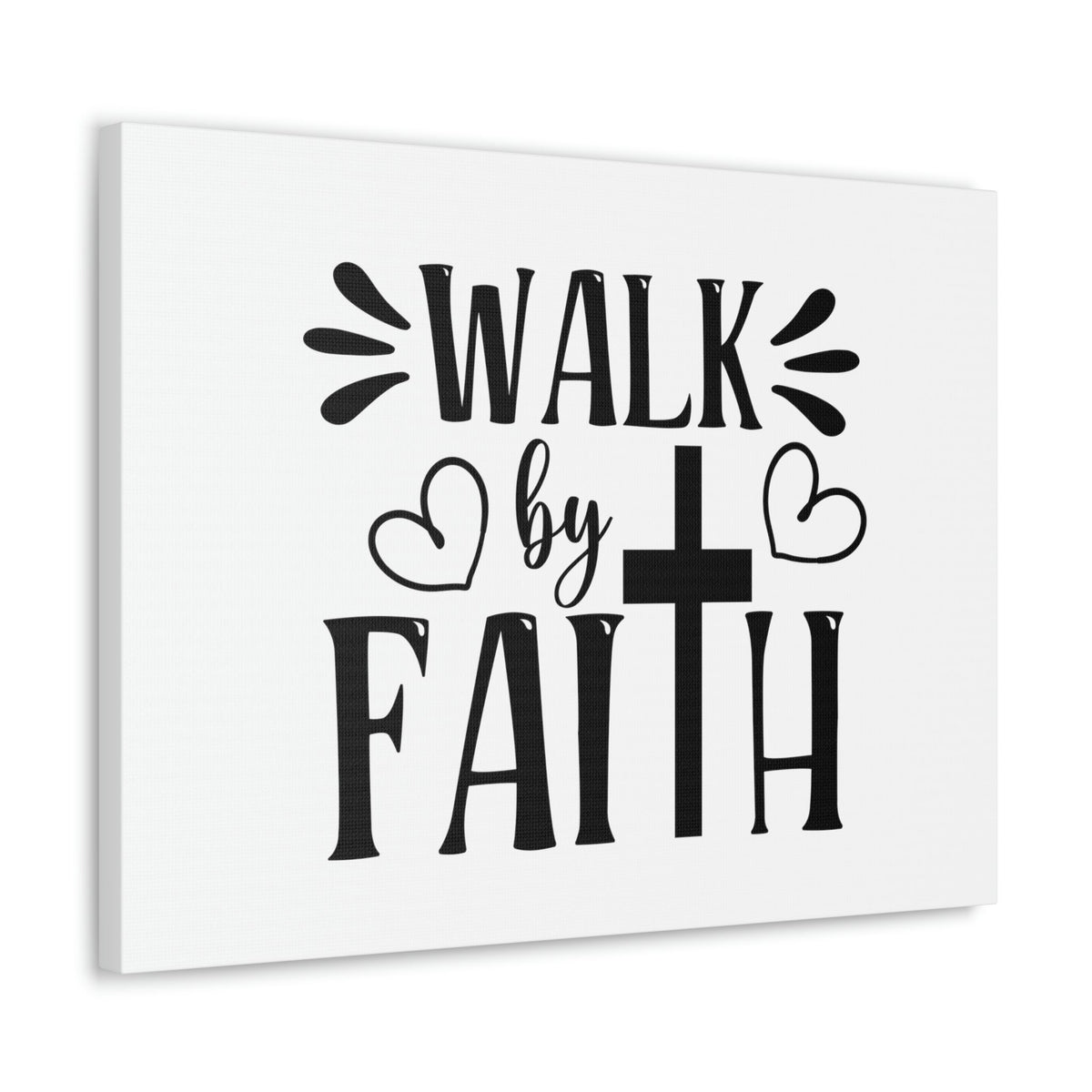 Scripture Walls Walk By Faith 2 Corinthians 5:7 Heart Christian Wall Art Bible Verse Print Ready to Hang Unframed-Express Your Love Gifts