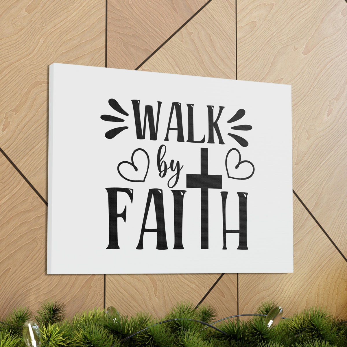 Scripture Walls Walk By Faith 2 Corinthians 5:7 Heart Christian Wall Art Bible Verse Print Ready to Hang Unframed-Express Your Love Gifts