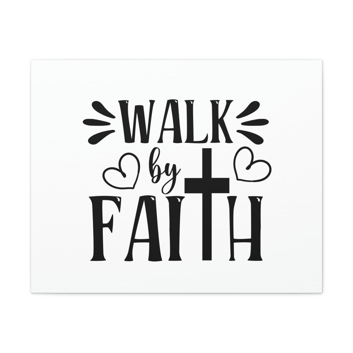 Scripture Walls Walk By Faith 2 Corinthians 5:7 Heart Christian Wall Art Bible Verse Print Ready to Hang Unframed-Express Your Love Gifts