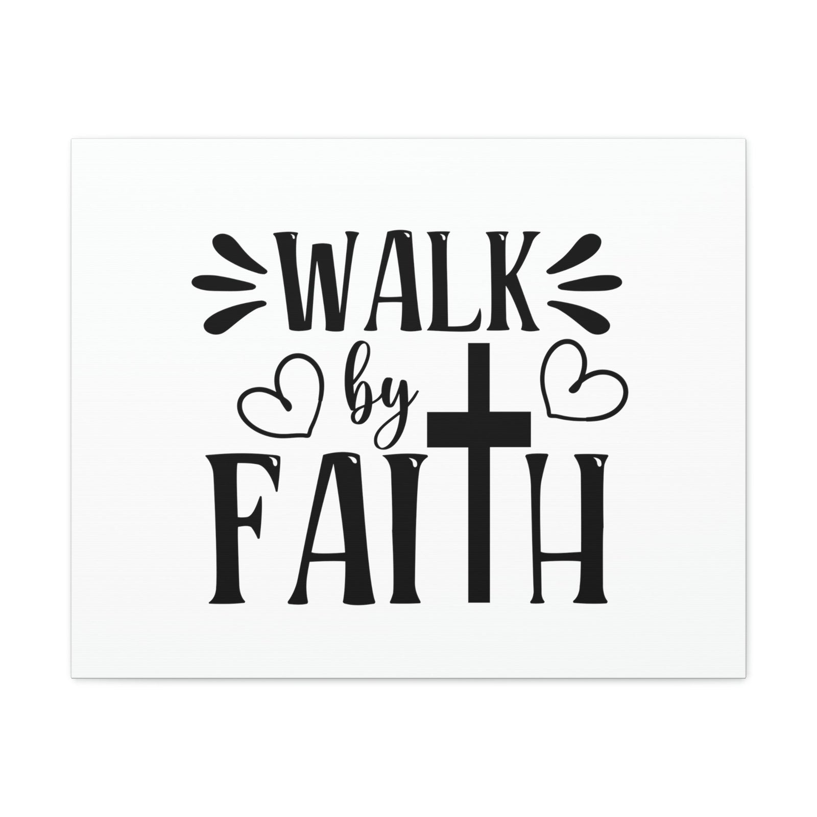 Scripture Walls Walk By Faith 2 Corinthians 5:7 Heart Christian Wall Art Bible Verse Print Ready to Hang Unframed-Express Your Love Gifts