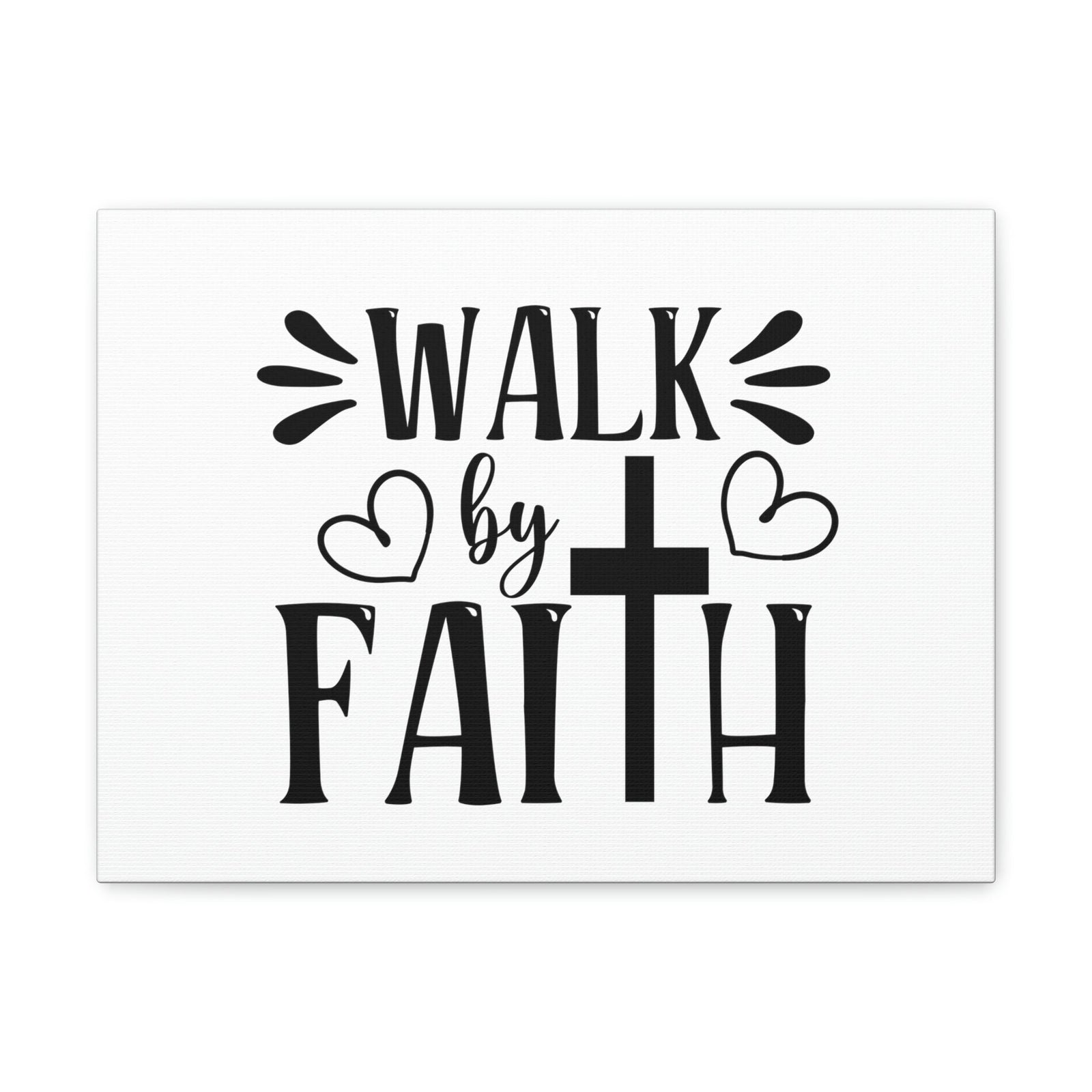 Scripture Walls Walk By Faith 2 Corinthians 5:7 Heart Christian Wall Art Bible Verse Print Ready to Hang Unframed-Express Your Love Gifts