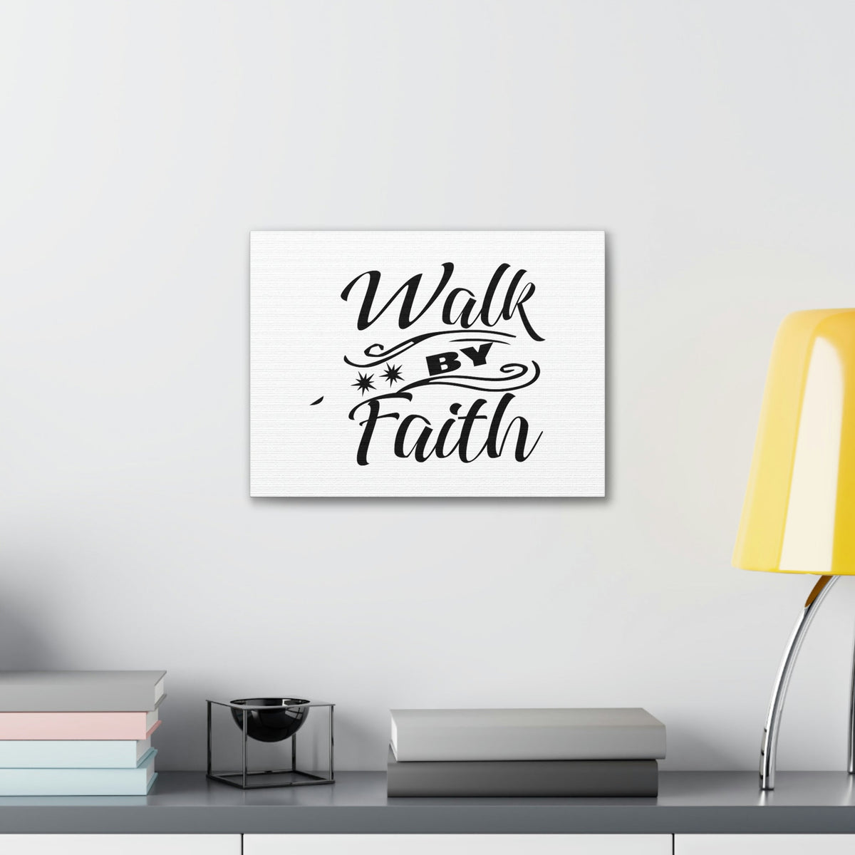 Scripture Walls Walk By Faith 2 Corinthians 5:7 Two Star Christian Wall Art Bible Verse Print Ready to Hang Unframed-Express Your Love Gifts