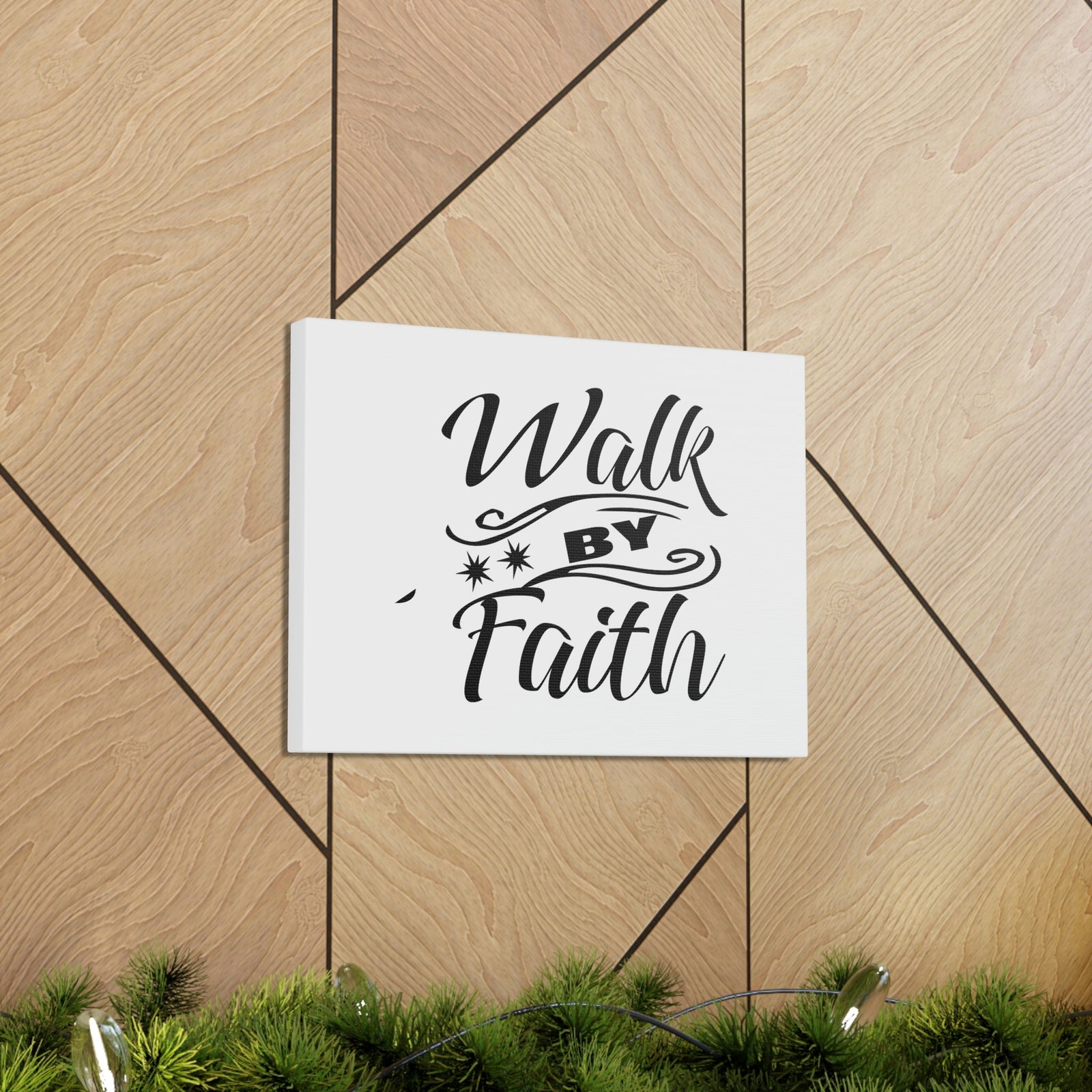 Scripture Walls Walk By Faith 2 Corinthians 5:7 Two Star Christian Wall Art Bible Verse Print Ready to Hang Unframed-Express Your Love Gifts