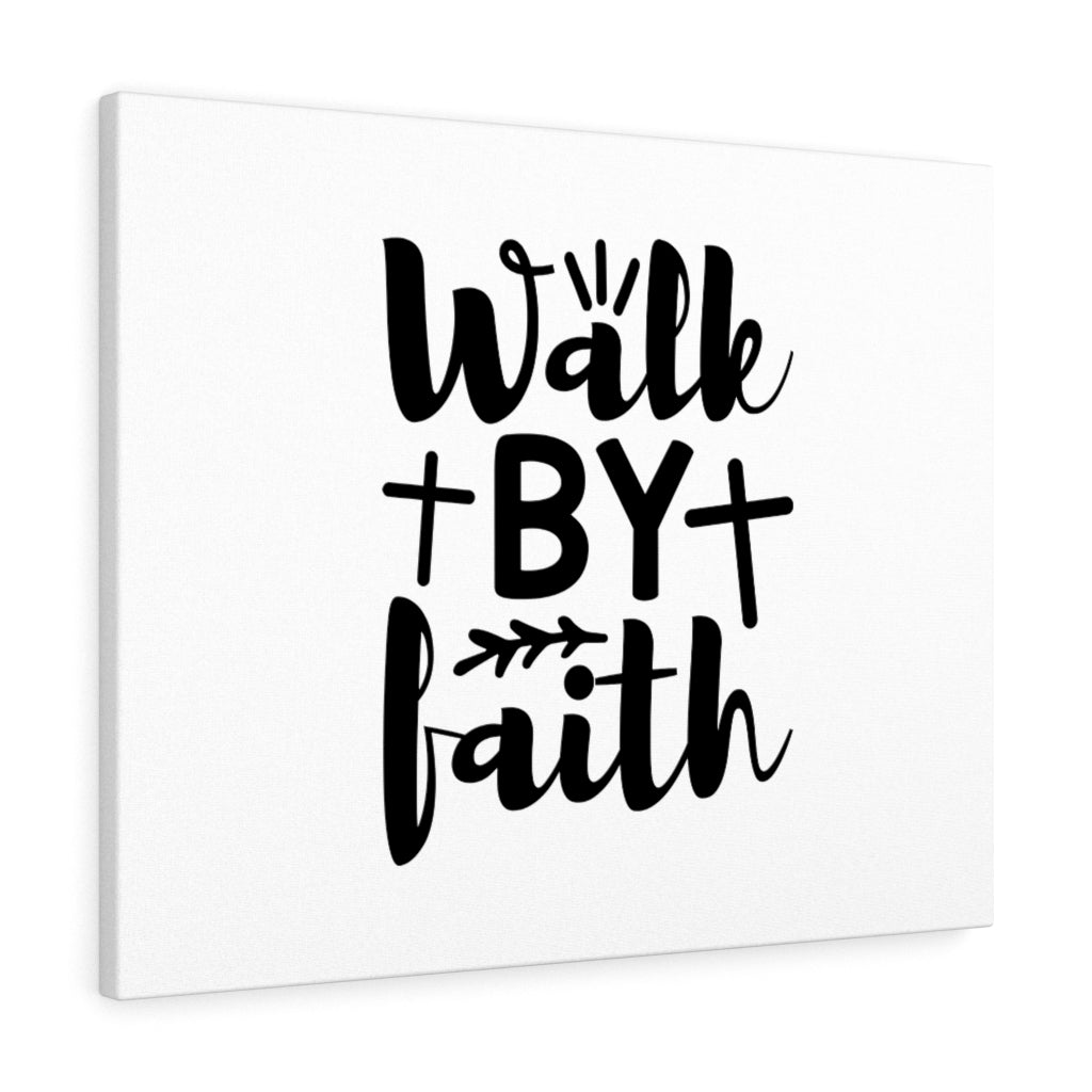 Scripture Walls Walk By Faith Cross Bible Verse Canvas Christian Wall Art Ready to Hang Unframed-Express Your Love Gifts