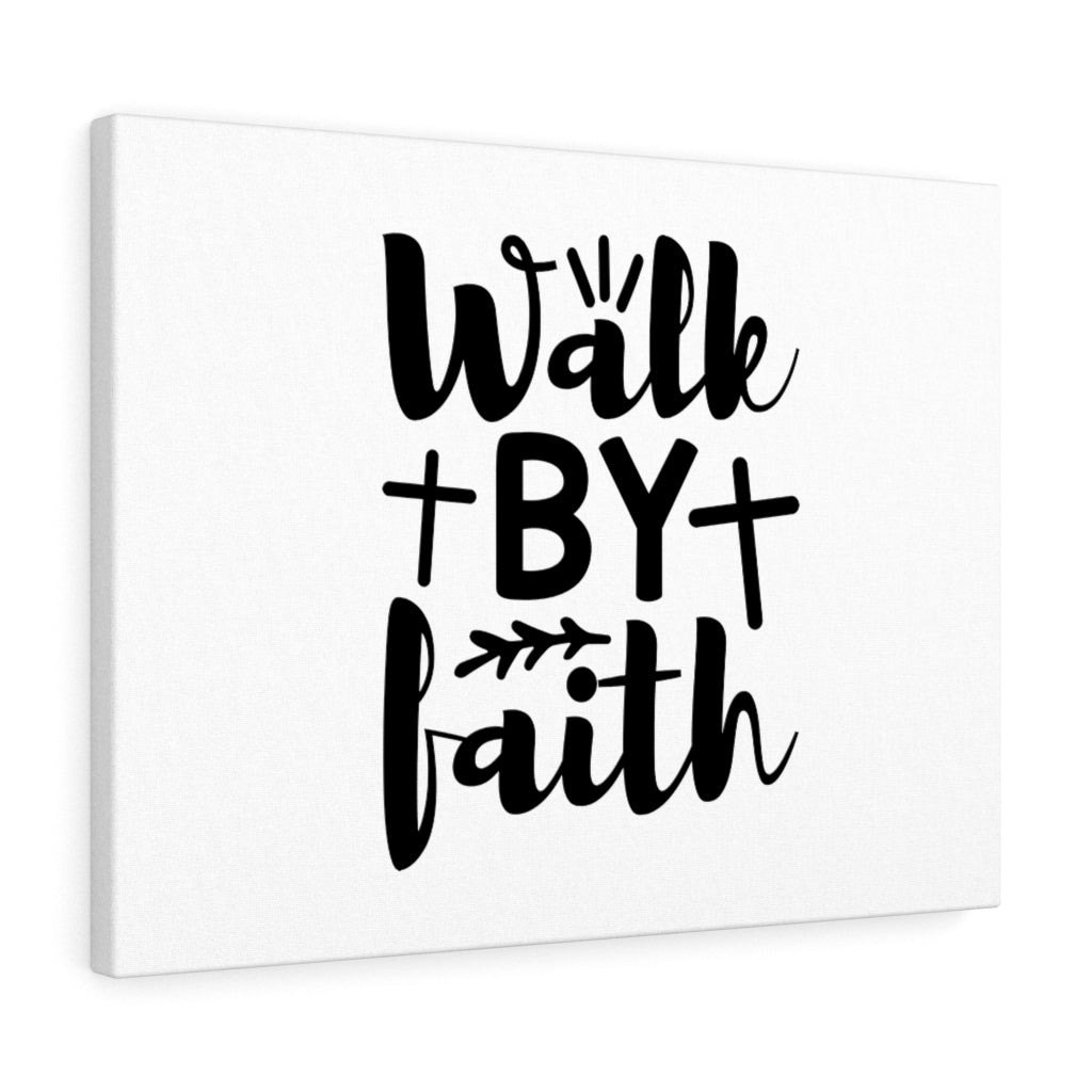Scripture Walls Walk By Faith Cross Bible Verse Canvas Christian Wall Art Ready to Hang Unframed-Express Your Love Gifts