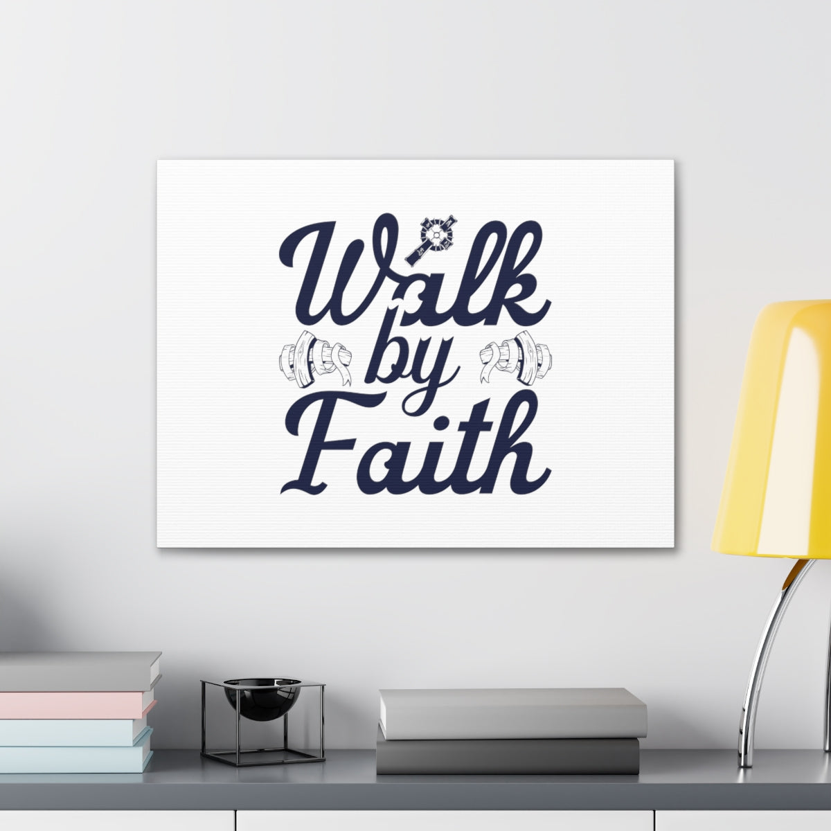 Scripture Walls Walk By Faith Ephesians 2:8 Christian Wall Art Bible Verse Print Ready to Hang Unframed-Express Your Love Gifts