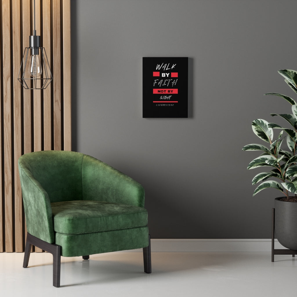 Scripture Walls Walk By Faith Not By Sight 2 Corinthians 5:7 Bible Verse Canvas Christian Wall Art Ready to Hang Unframed-Express Your Love Gifts