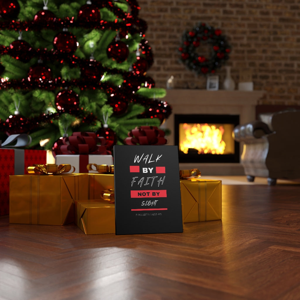 Scripture Walls Walk By Faith Not By Sight 2 Corinthians 5:7 Bible Verse Canvas Christian Wall Art Ready to Hang Unframed-Express Your Love Gifts