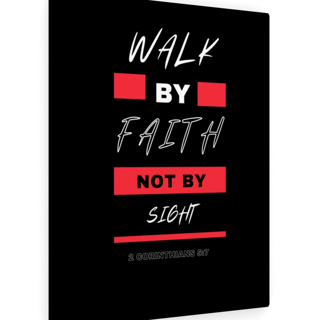 Scripture Walls Walk By Faith Not By Sight 2 Corinthians 5:7 Bible Verse Canvas Christian Wall Art Ready to Hang Unframed-Express Your Love Gifts