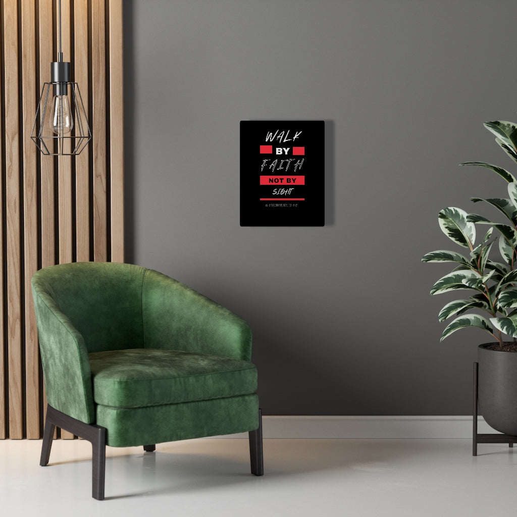 Scripture Walls Walk By Faith Not By Sight 2 Corinthians 5:7 Bible Verse Canvas Christian Wall Art Ready to Hang Unframed-Express Your Love Gifts