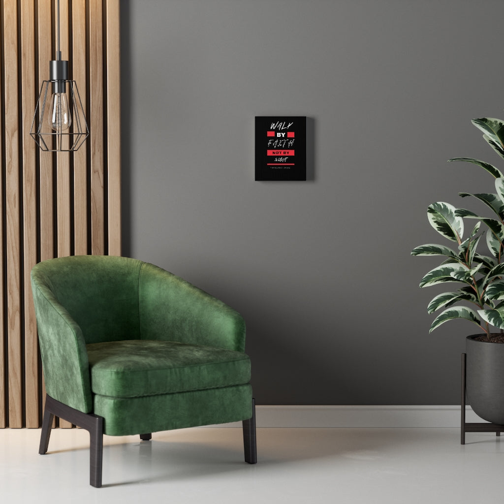 Scripture Walls Walk By Faith Not By Sight 2 Corinthians 5:7 Bible Verse Canvas Christian Wall Art Ready to Hang Unframed-Express Your Love Gifts