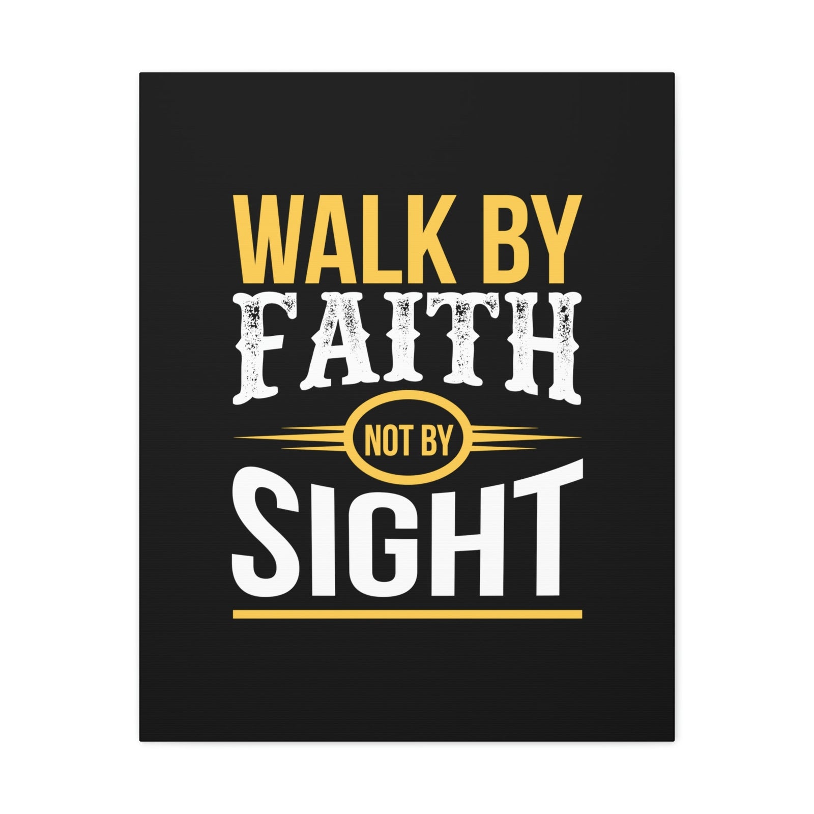 Scripture Walls Walk By Faith Not By Sight 2 Corinthians 5:7 Orange Christian Wall Art Bible Verse Print Ready to Hang Unframed-Express Your Love Gifts