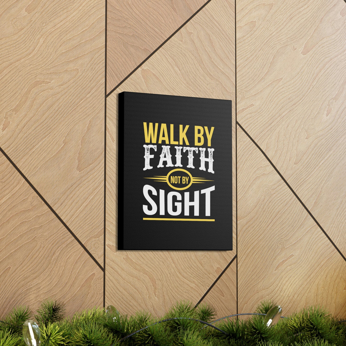 Scripture Walls Walk By Faith Not By Sight 2 Corinthians 5:7 Orange Christian Wall Art Bible Verse Print Ready to Hang Unframed-Express Your Love Gifts