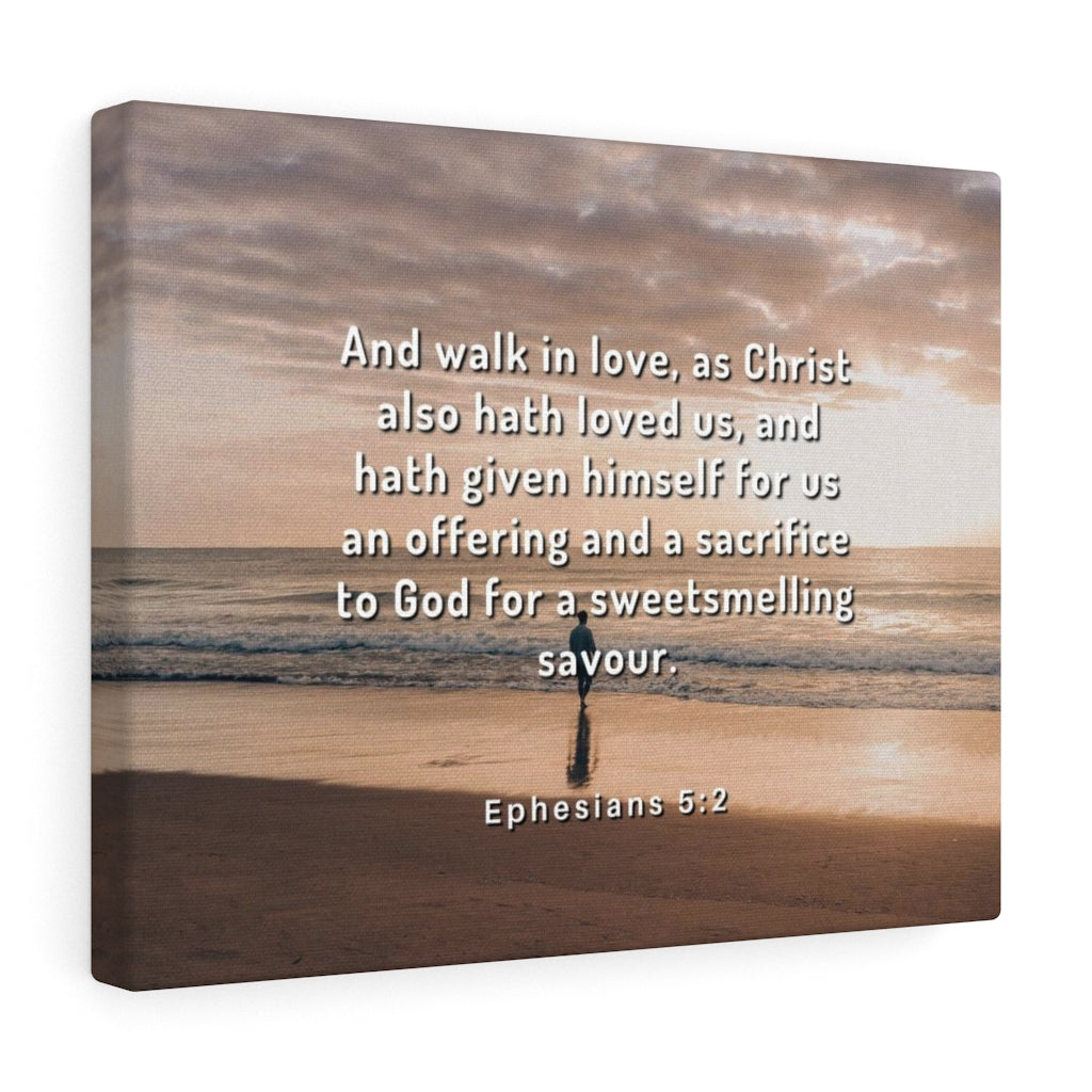Scripture Walls Walk In Love Ephesians 5:2 Bible Verse Canvas Christian Wall Art Ready to Hang Unframed-Express Your Love Gifts