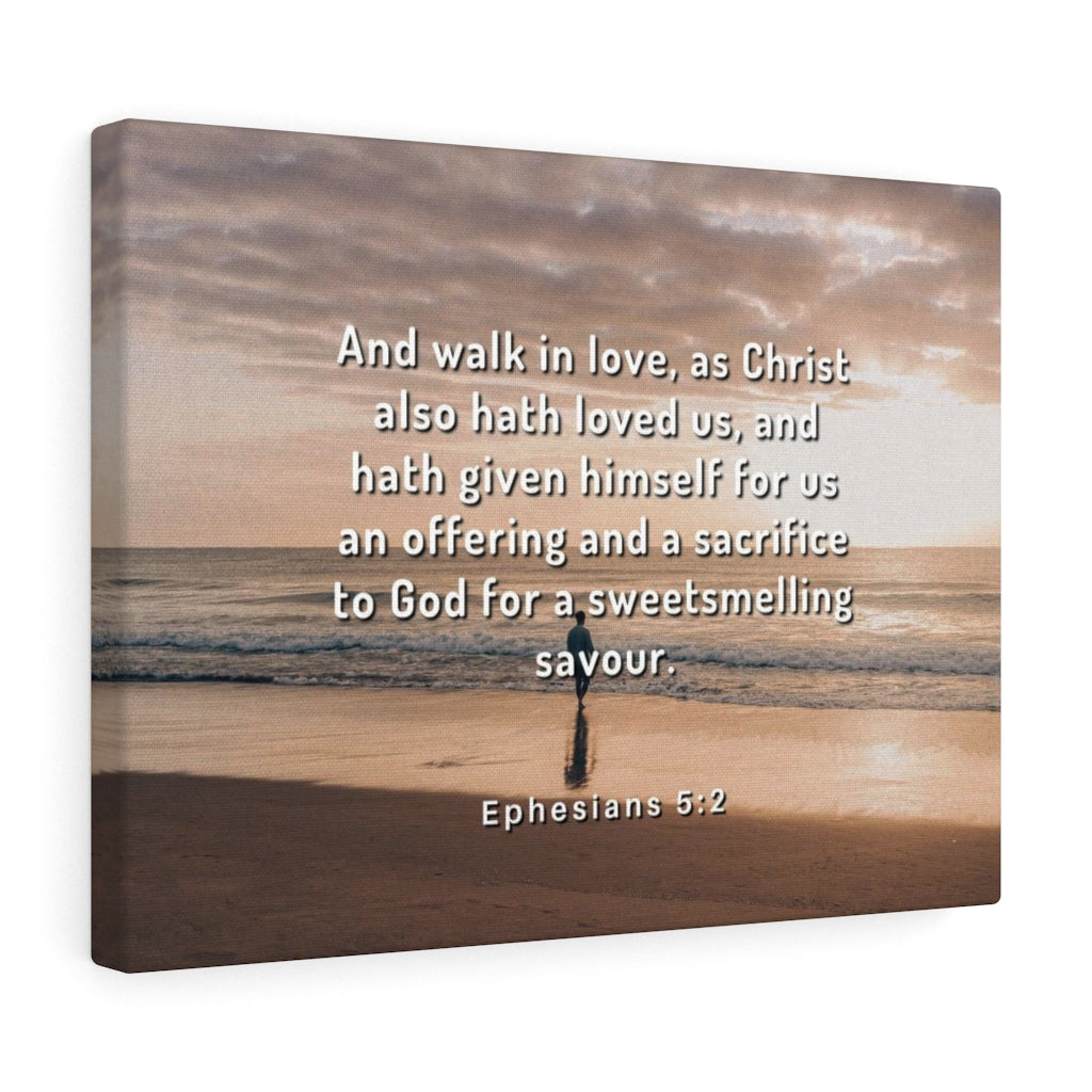 Scripture Walls Walk In Love Ephesians 5:2 Bible Verse Canvas Christian Wall Art Ready to Hang Unframed-Express Your Love Gifts