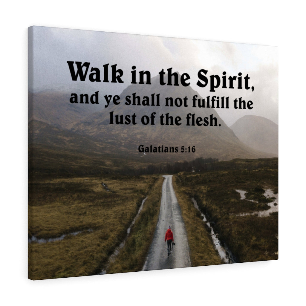 Scripture Walls Walk in The Spirit Galatians 5:16 Bible Verse Canvas Christian Wall Art Ready to Hang Unframed-Express Your Love Gifts