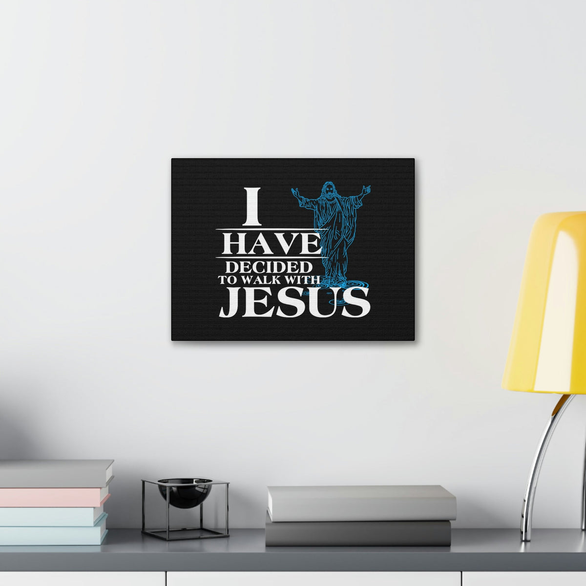 Scripture Walls Walk With Jesus Philippians 3:17 Blue Christian Wall Art Bible Verse Print Ready to Hang Unframed-Express Your Love Gifts
