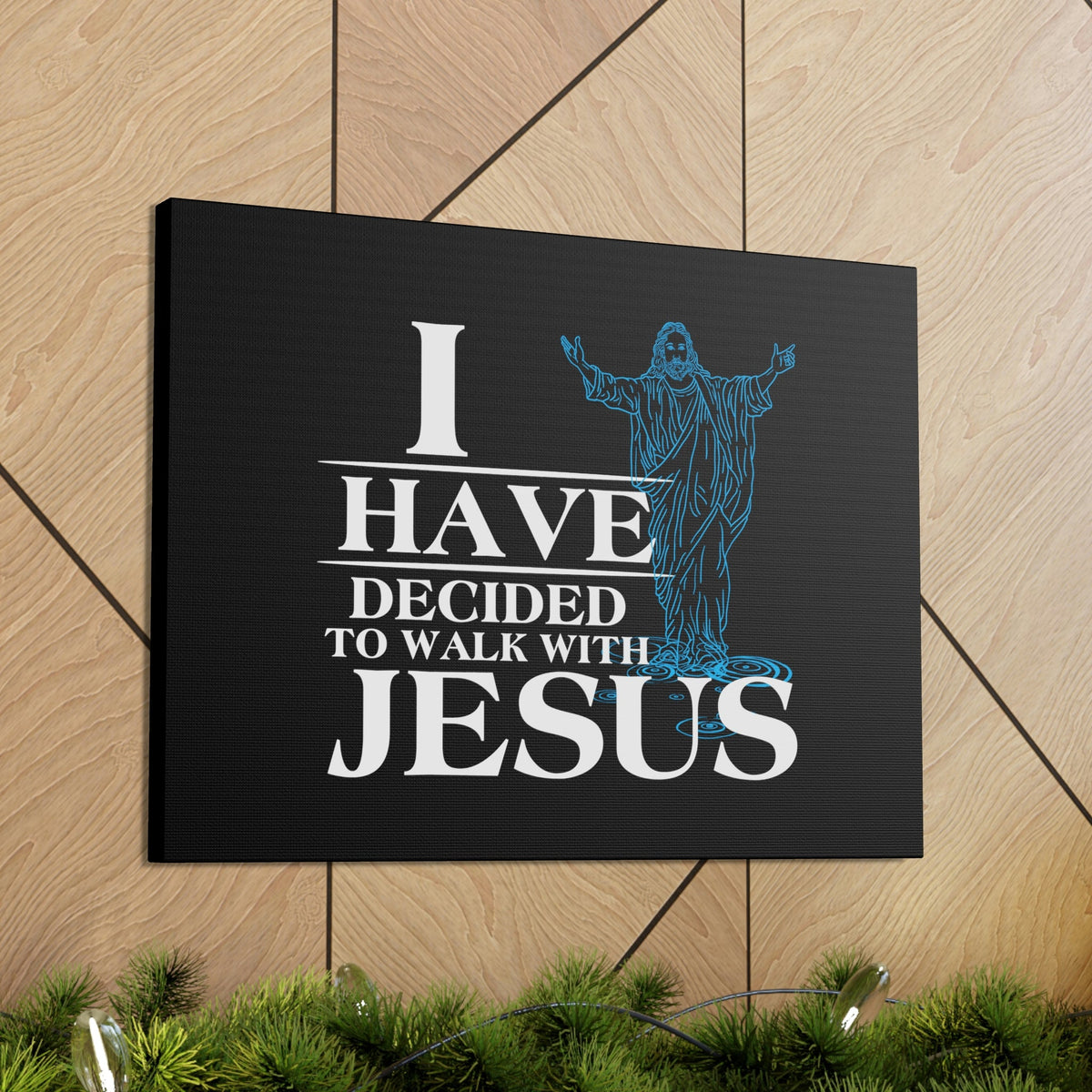 Scripture Walls Walk With Jesus Philippians 3:17 Blue Christian Wall Art Bible Verse Print Ready to Hang Unframed-Express Your Love Gifts