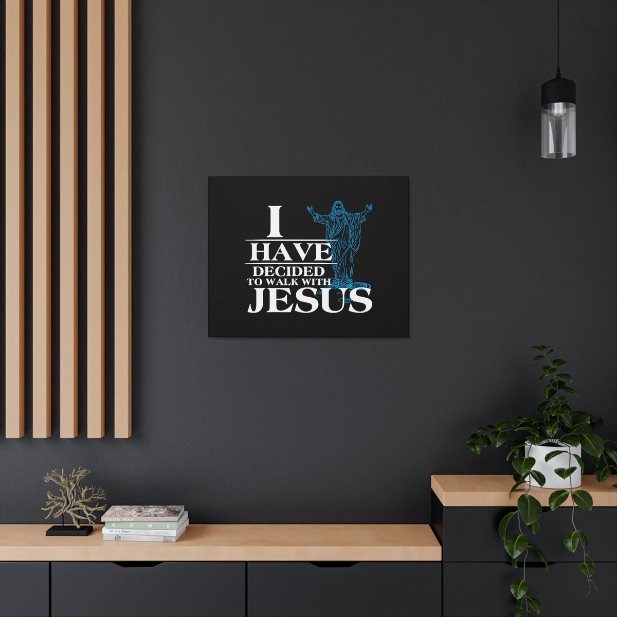 Scripture Walls Walk With Jesus Philippians 3:17 Blue Christian Wall Art Bible Verse Print Ready to Hang Unframed-Express Your Love Gifts