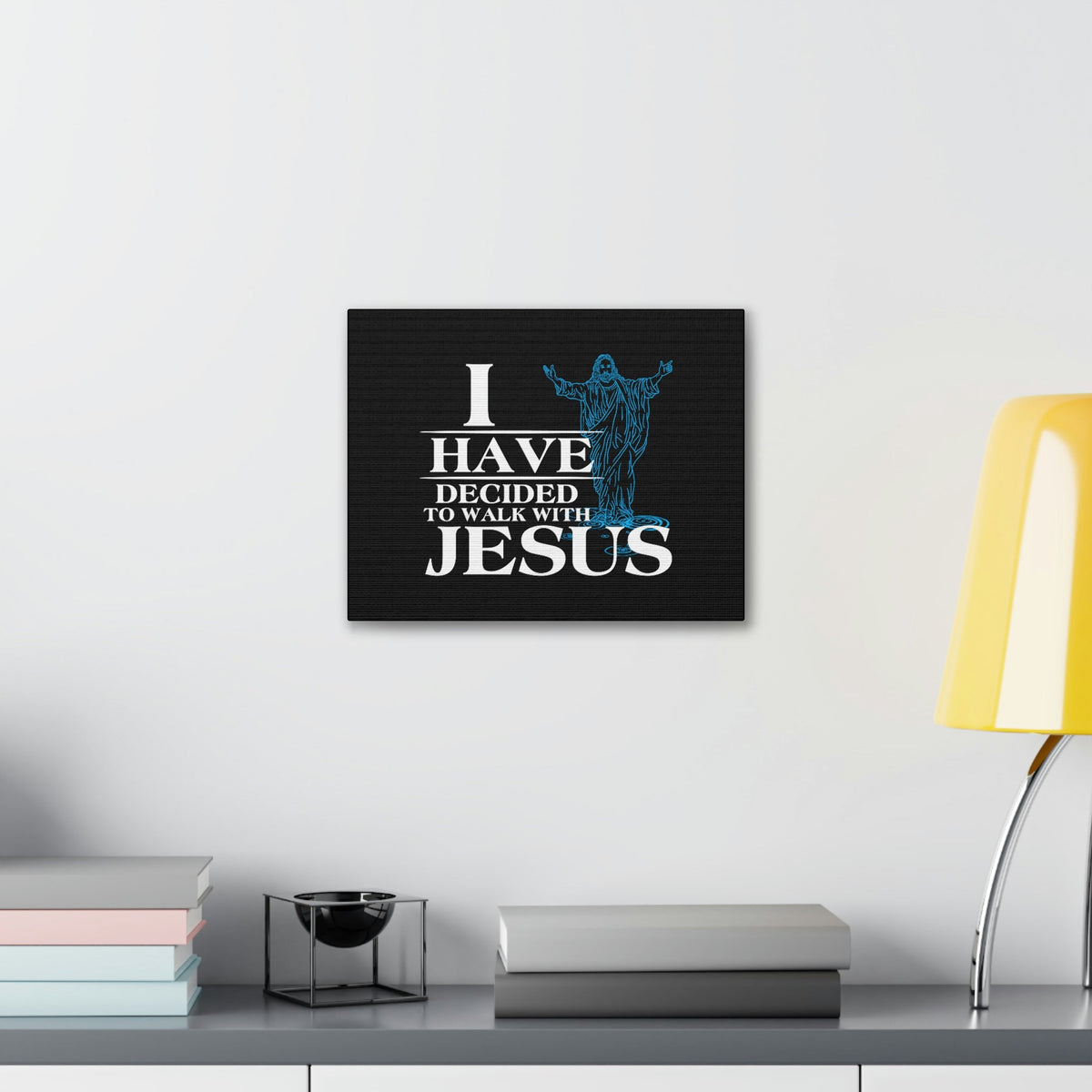 Scripture Walls Walk With Jesus Philippians 3:17 Blue Christian Wall Art Bible Verse Print Ready to Hang Unframed-Express Your Love Gifts