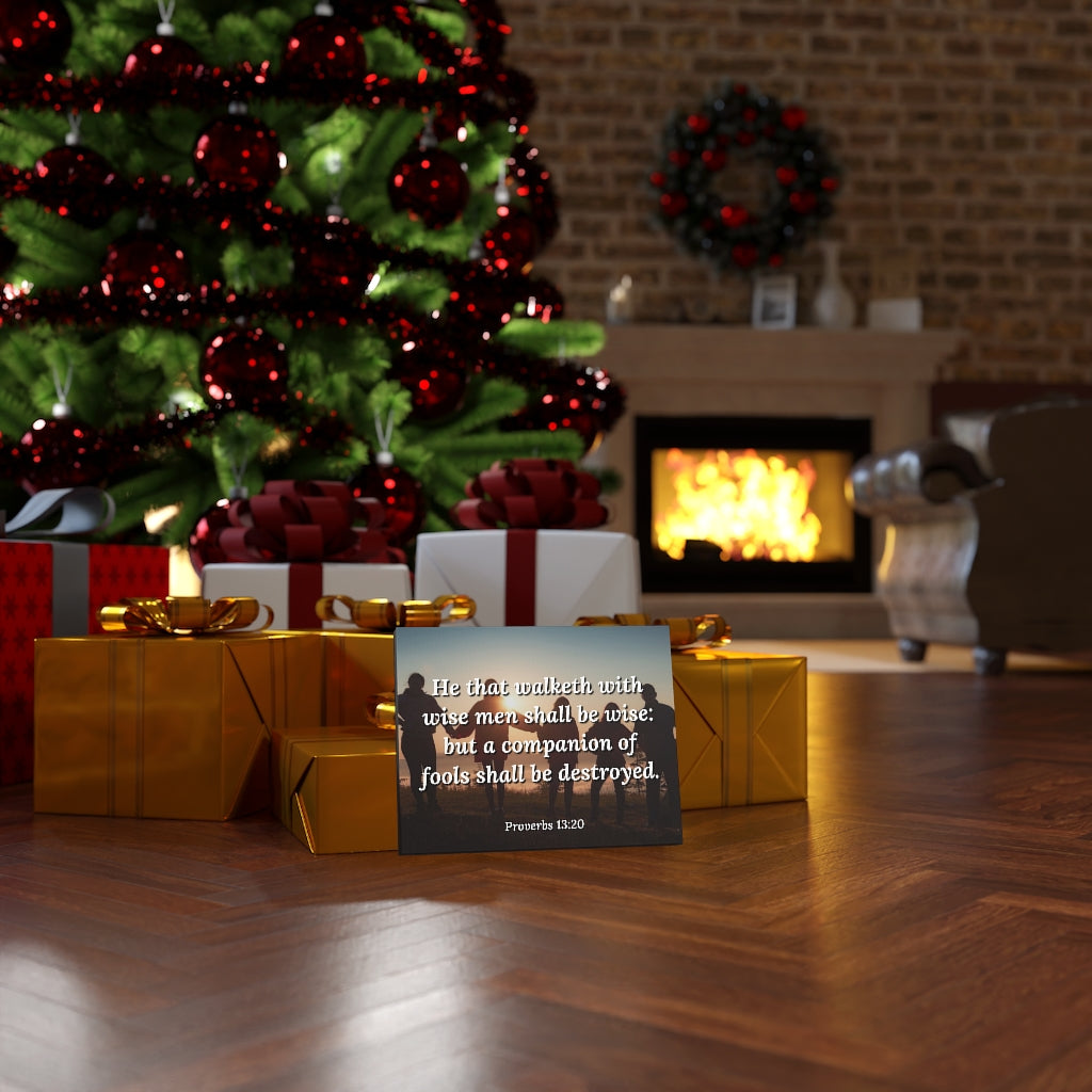 Scripture Walls Walk With Wise Men Proverbs 13:20 Bible Verse Canvas Christian Wall Art Ready to Hang Unframed-Express Your Love Gifts