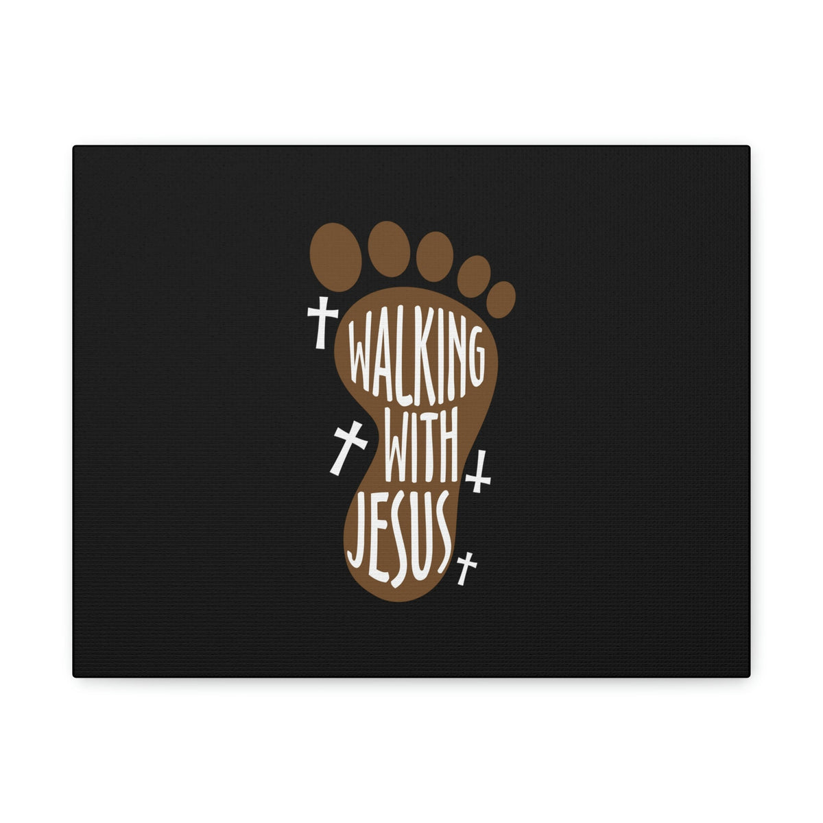 Scripture Walls Walking With Jesus Colossians 2:6 Footprint Christian Wall Art Bible Verse Print Ready to Hang Unframed-Express Your Love Gifts
