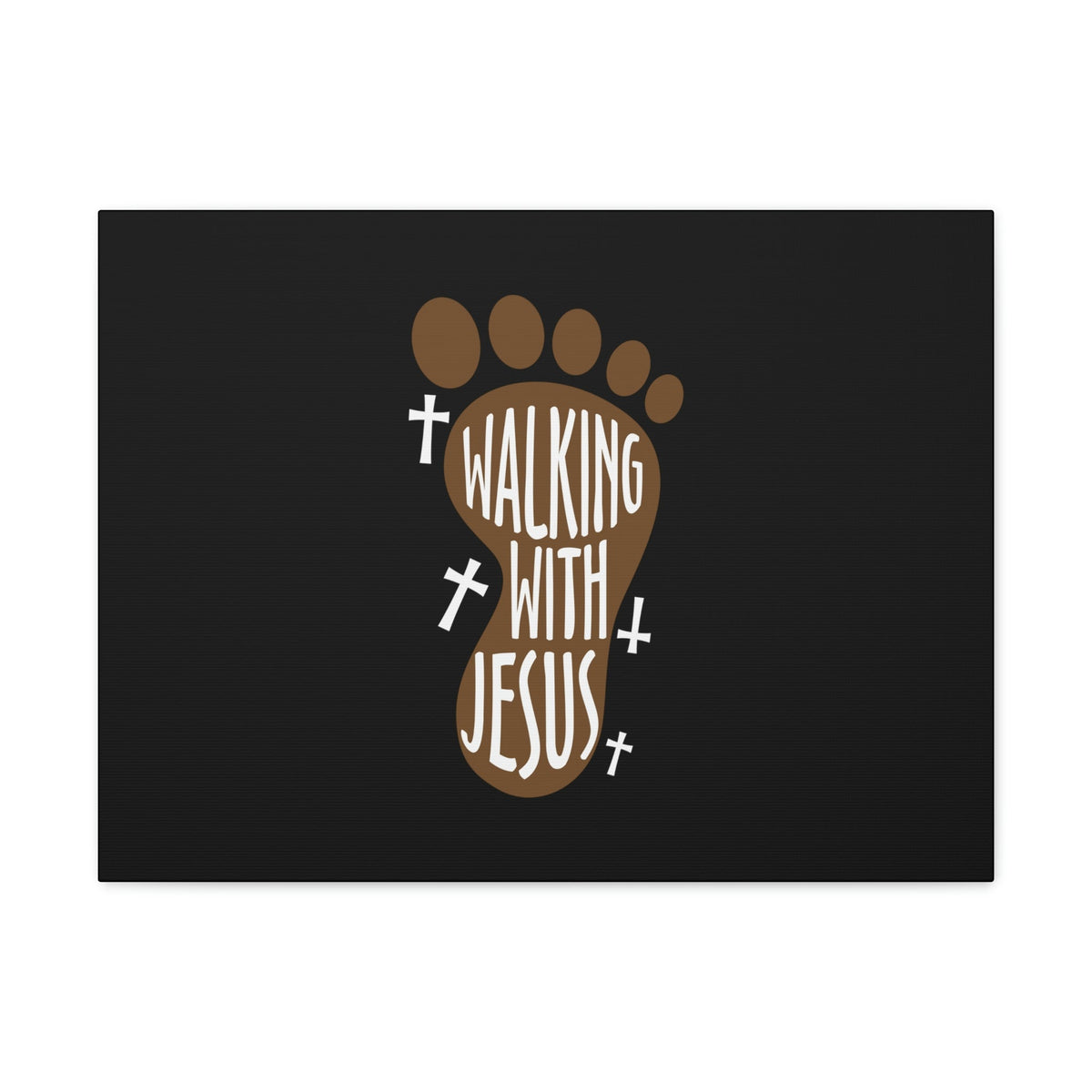 Scripture Walls Walking With Jesus Colossians 2:6 Footprint Christian Wall Art Bible Verse Print Ready to Hang Unframed-Express Your Love Gifts
