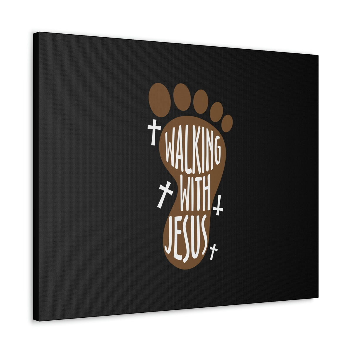 Scripture Walls Walking With Jesus Colossians 2:6 Footprint Christian Wall Art Bible Verse Print Ready to Hang Unframed-Express Your Love Gifts