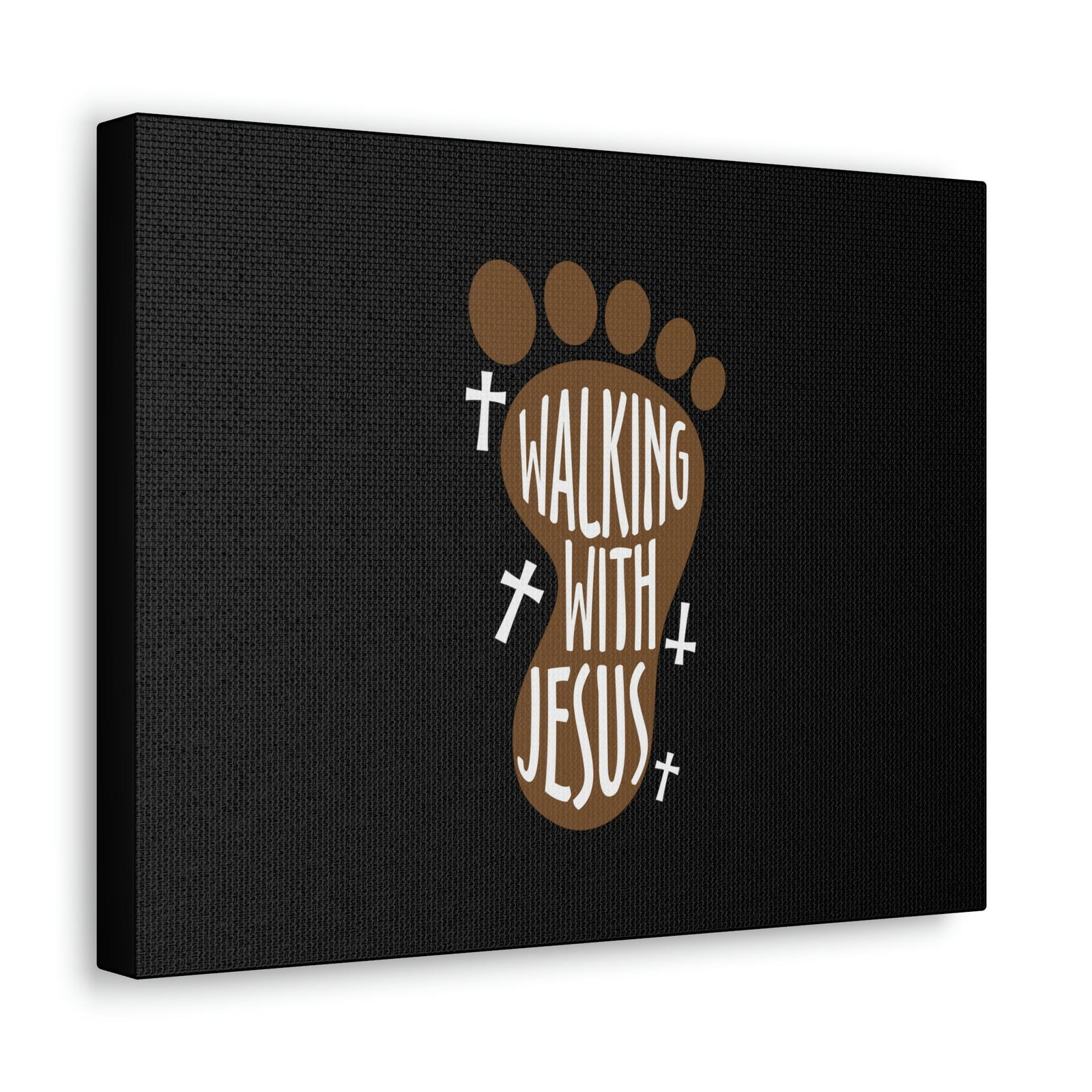 Scripture Walls Walking With Jesus Colossians 2:6 Footprint Christian Wall Art Bible Verse Print Ready to Hang Unframed-Express Your Love Gifts