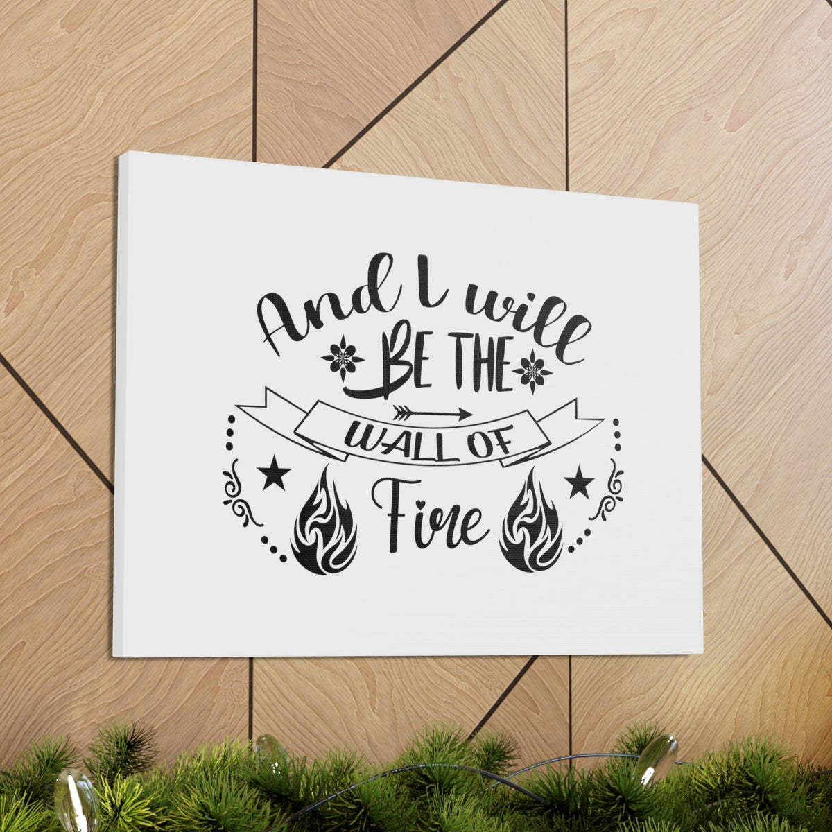 Scripture Walls Wall Of Fire Zechariah 2:5 Christian Wall Art Bible Verse Print Ready to Hang Unframed-Express Your Love Gifts