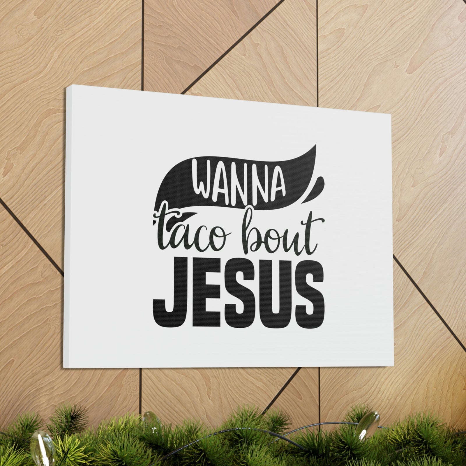Scripture Walls Wanna Taco Bout Jesus Hebrews 12:2 Black Swish Christian Wall Art Bible Verse Print Ready to Hang Unframed-Express Your Love Gifts