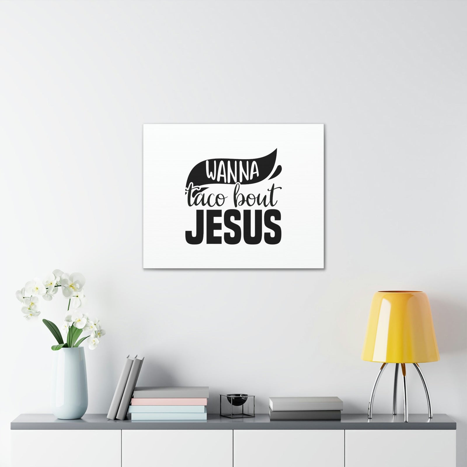 Scripture Walls Wanna Taco Bout Jesus Hebrews 12:2 Black Swish Christian Wall Art Bible Verse Print Ready to Hang Unframed-Express Your Love Gifts